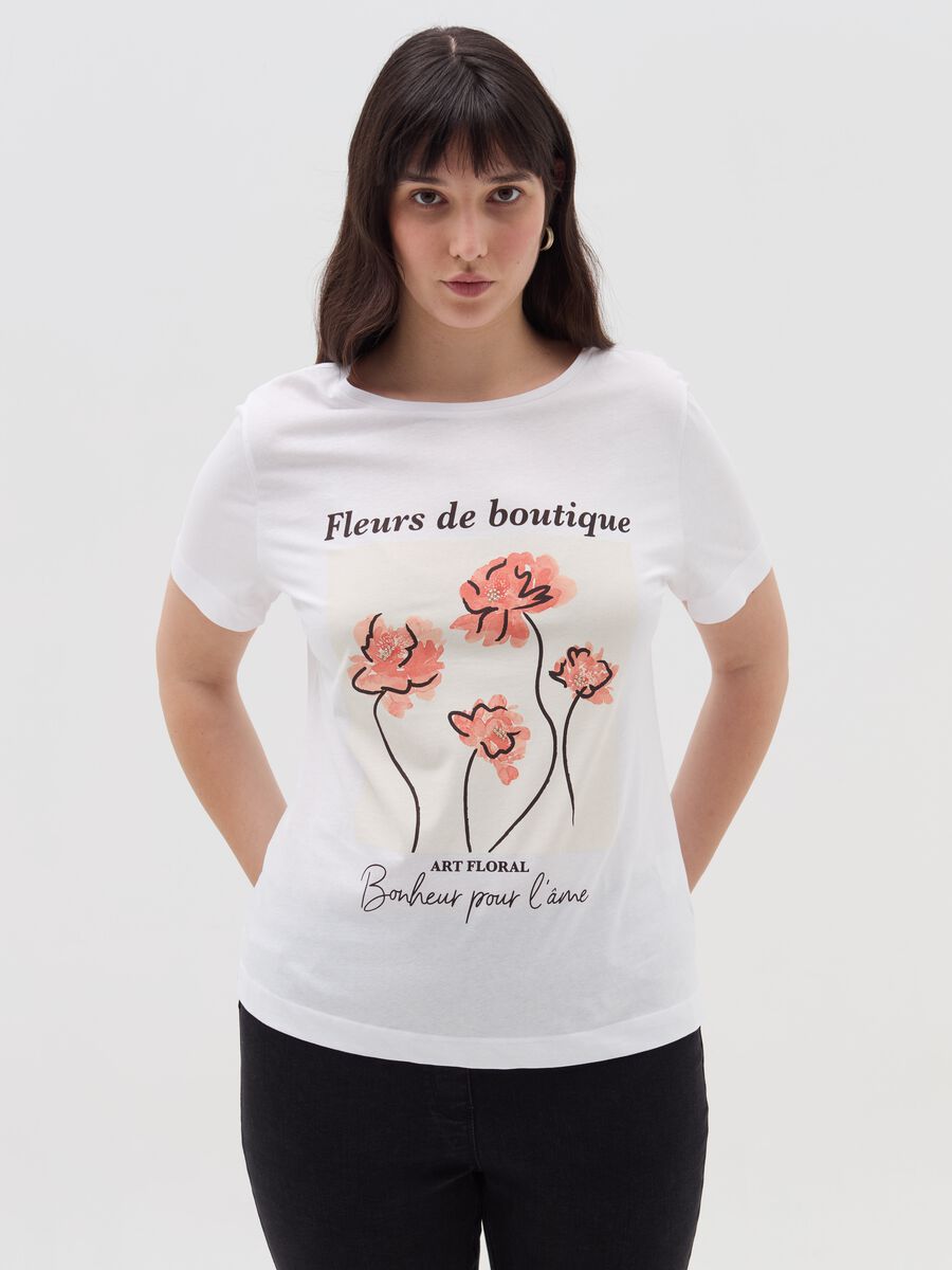 Camiseta de algodón con estampado Curvy_0