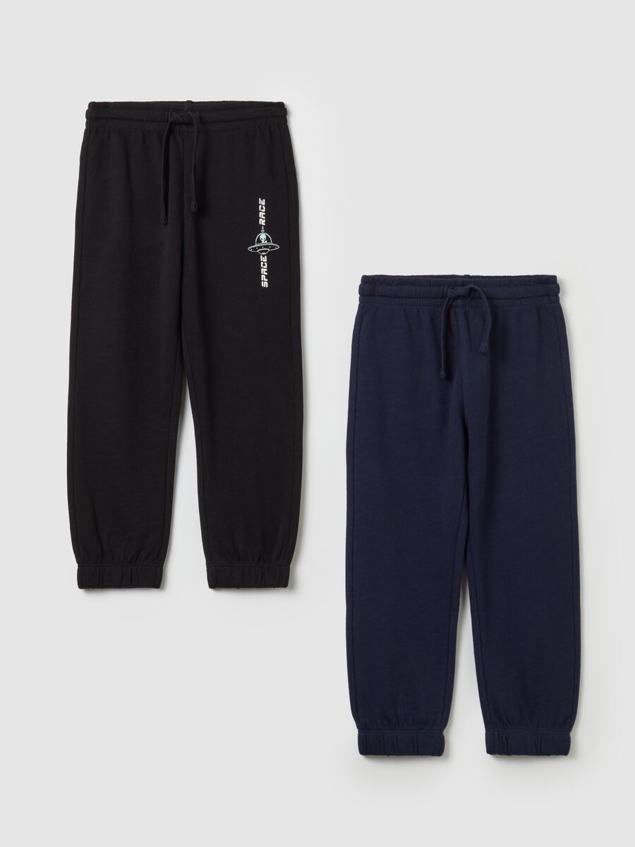 Two-pack "Space Race" joggers with drawstring_0