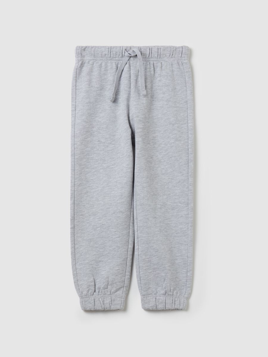 Joggers with drawstring and elasticated trims_0