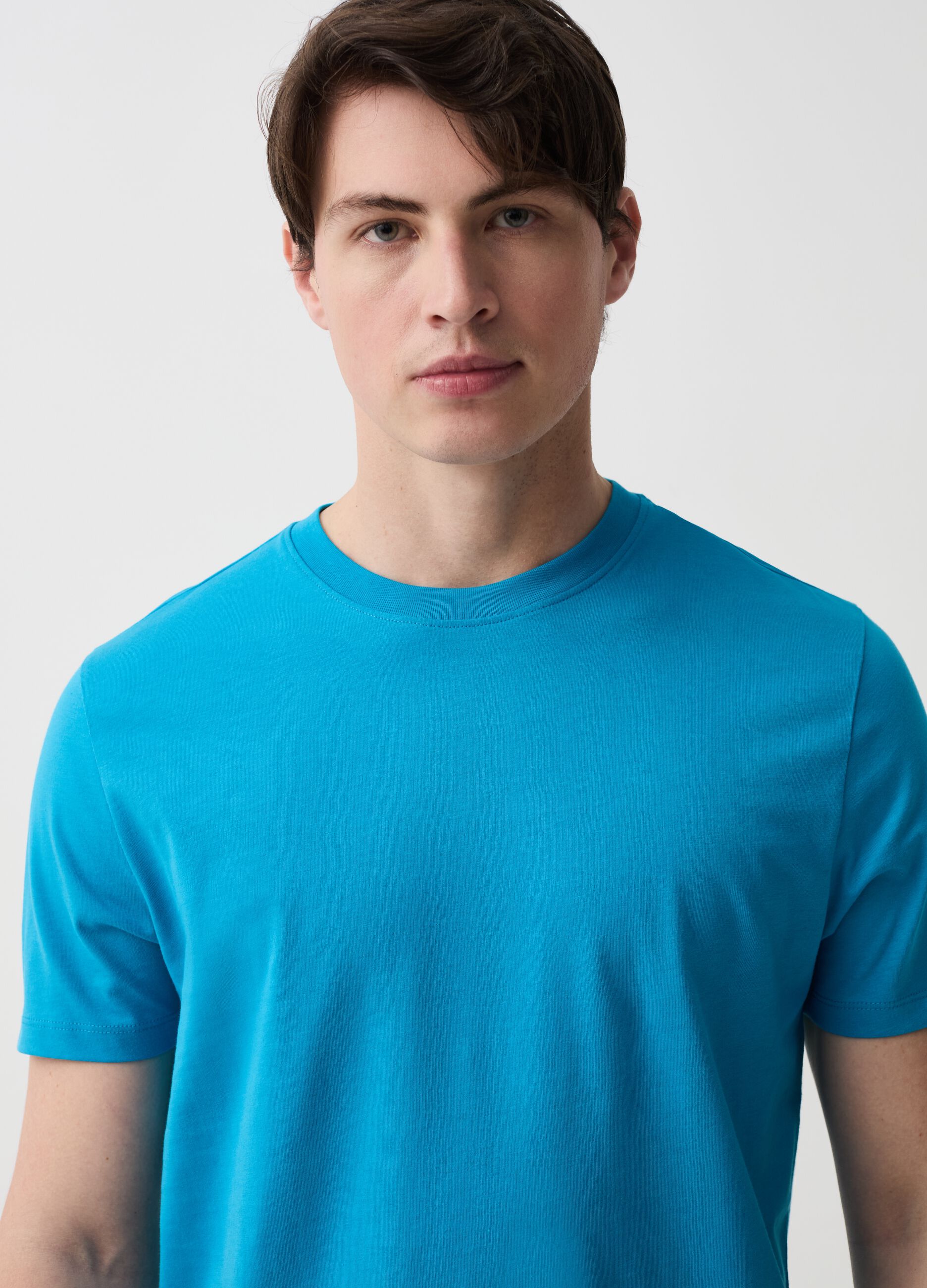 Organic cotton T-shirt with round neck