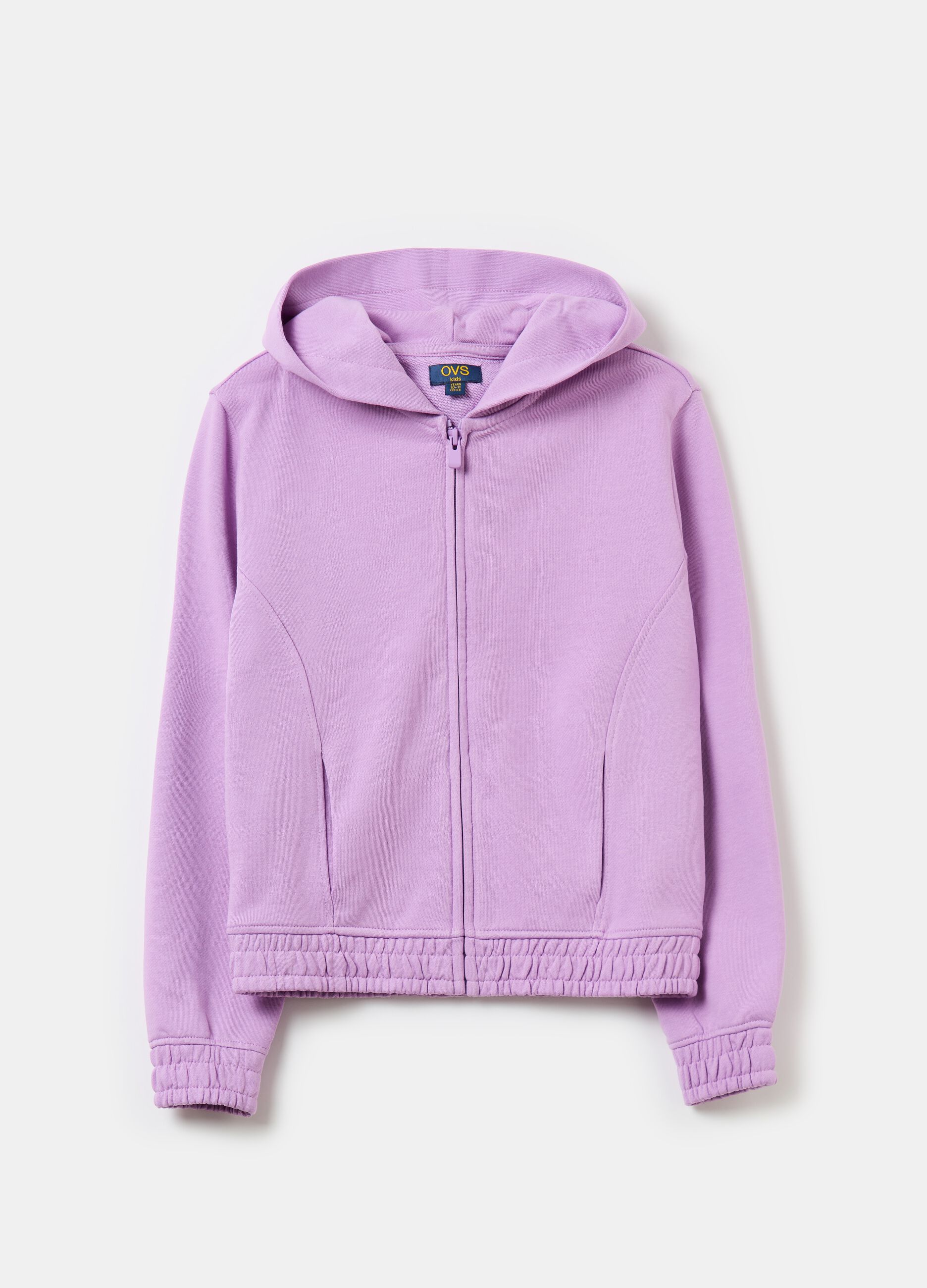 Essential organic cotton full-zip sweatshirt with hood