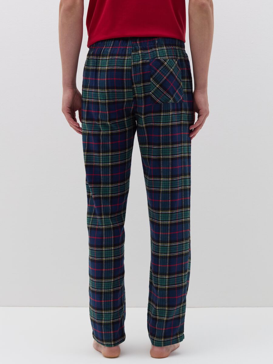 Pantalone pigiama in flanella fantasia tartan_2