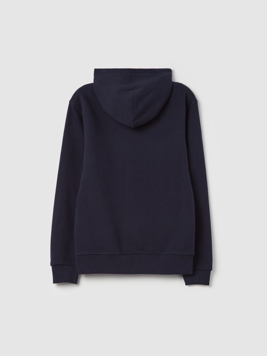 Essential full-zip sweatshirt in fleece with hood_1