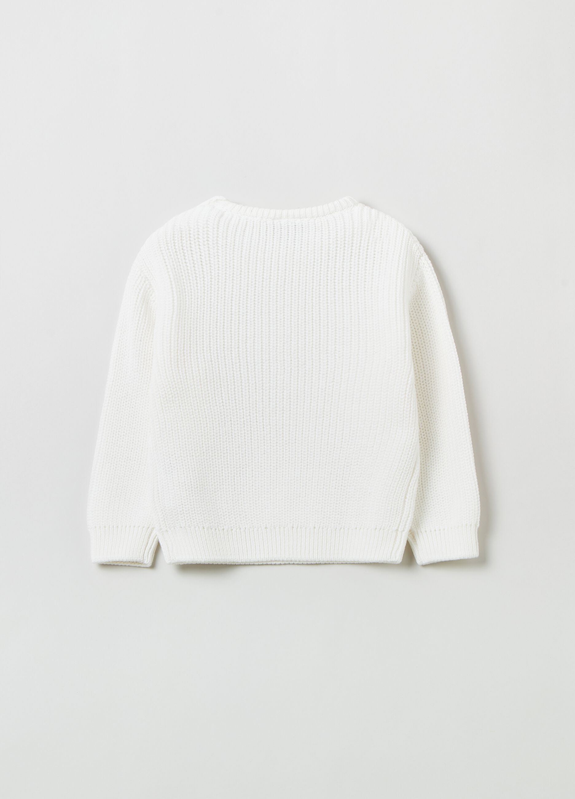 Ribbed cotton pullover