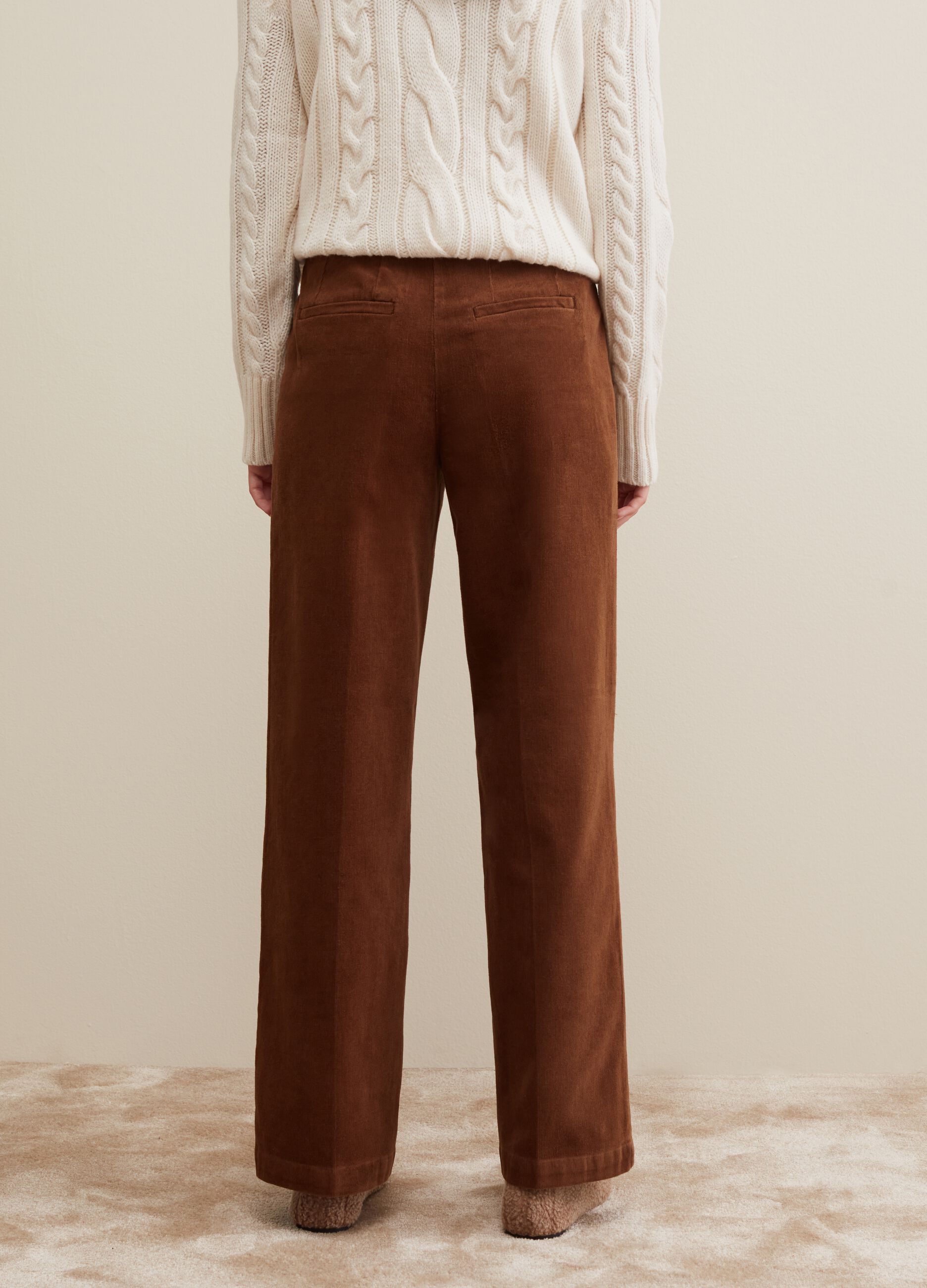 Straight-fit trousers in corduroy