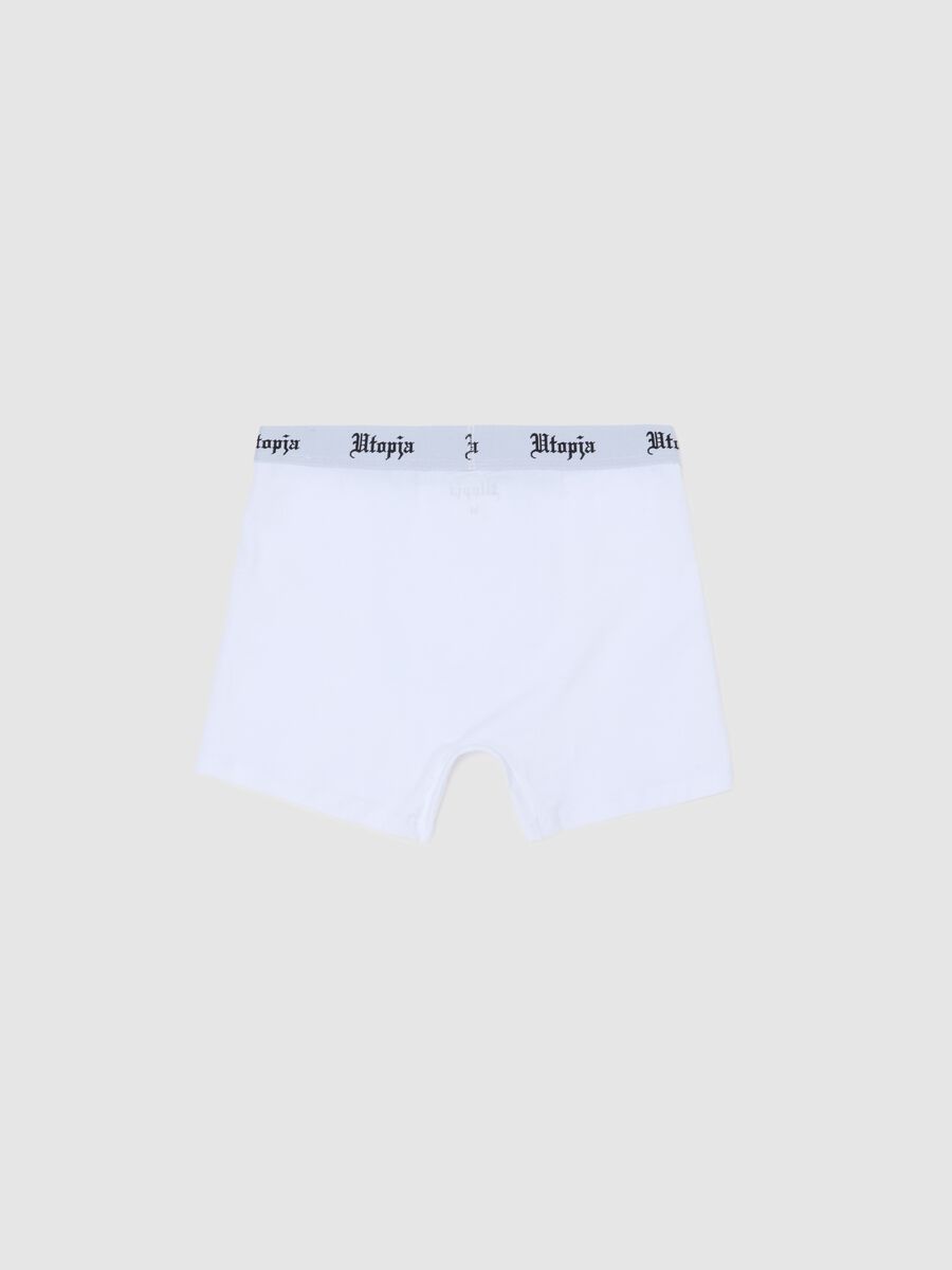 Two-pack Boxers With External Elastic Band White_2