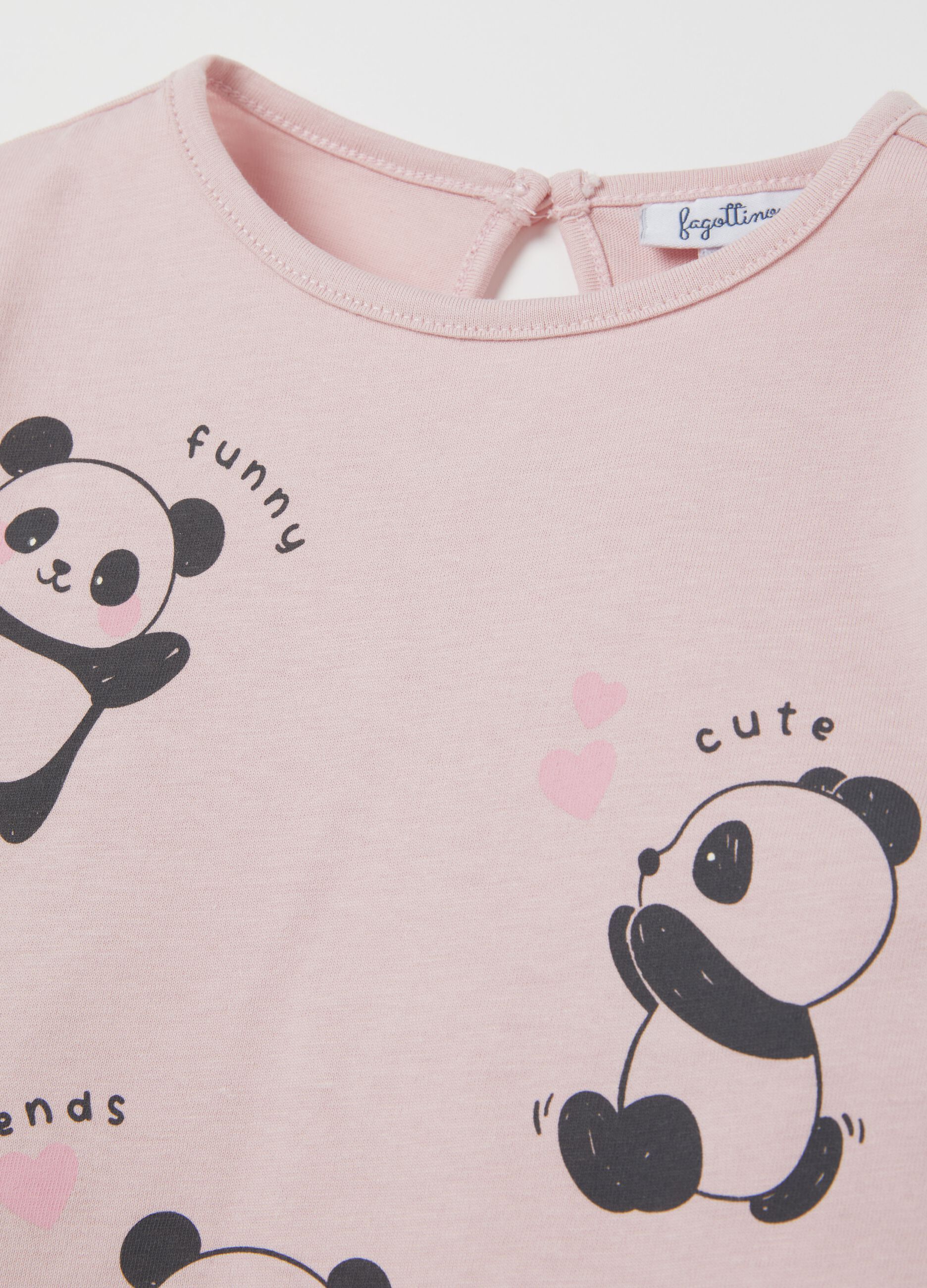 T-shirt with long sleeves and animals print