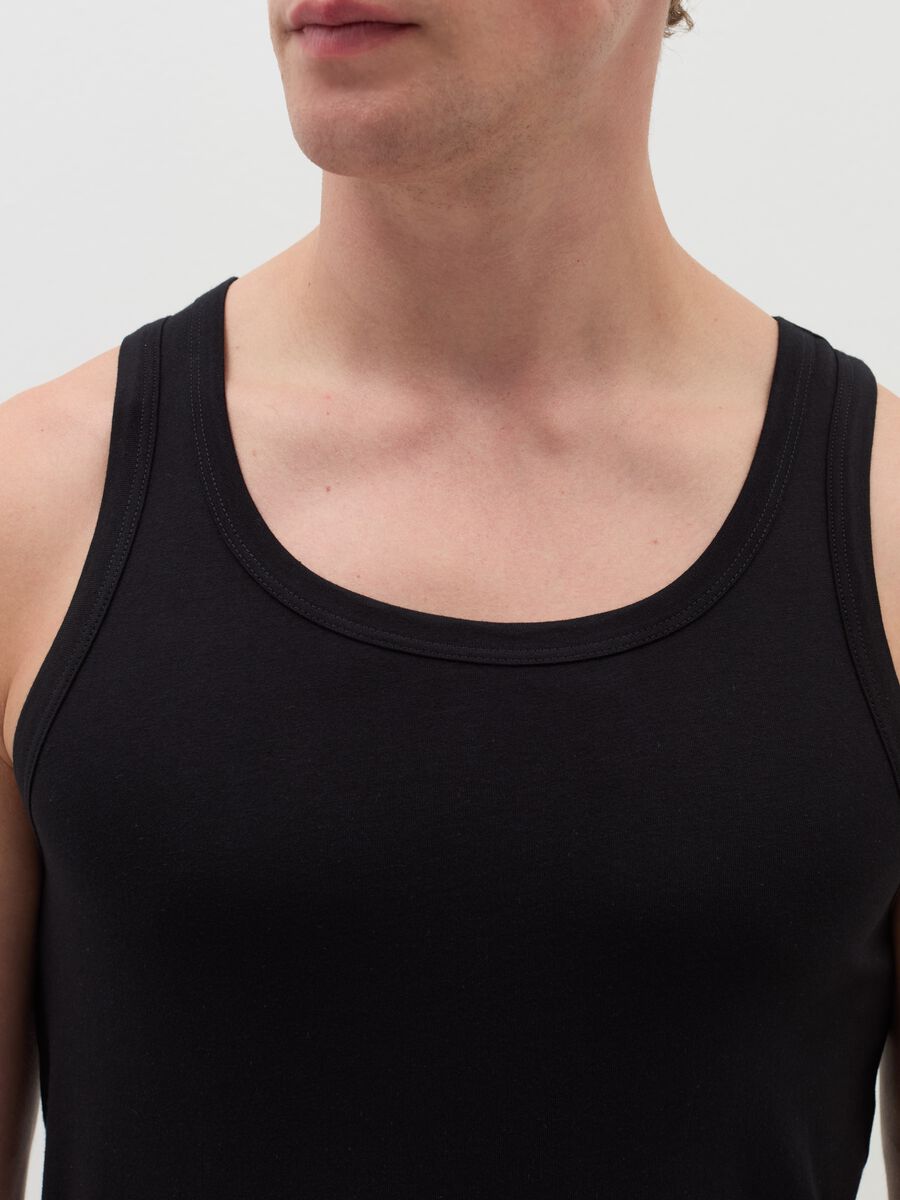 Three-pack racerback vests in organic cotton_3