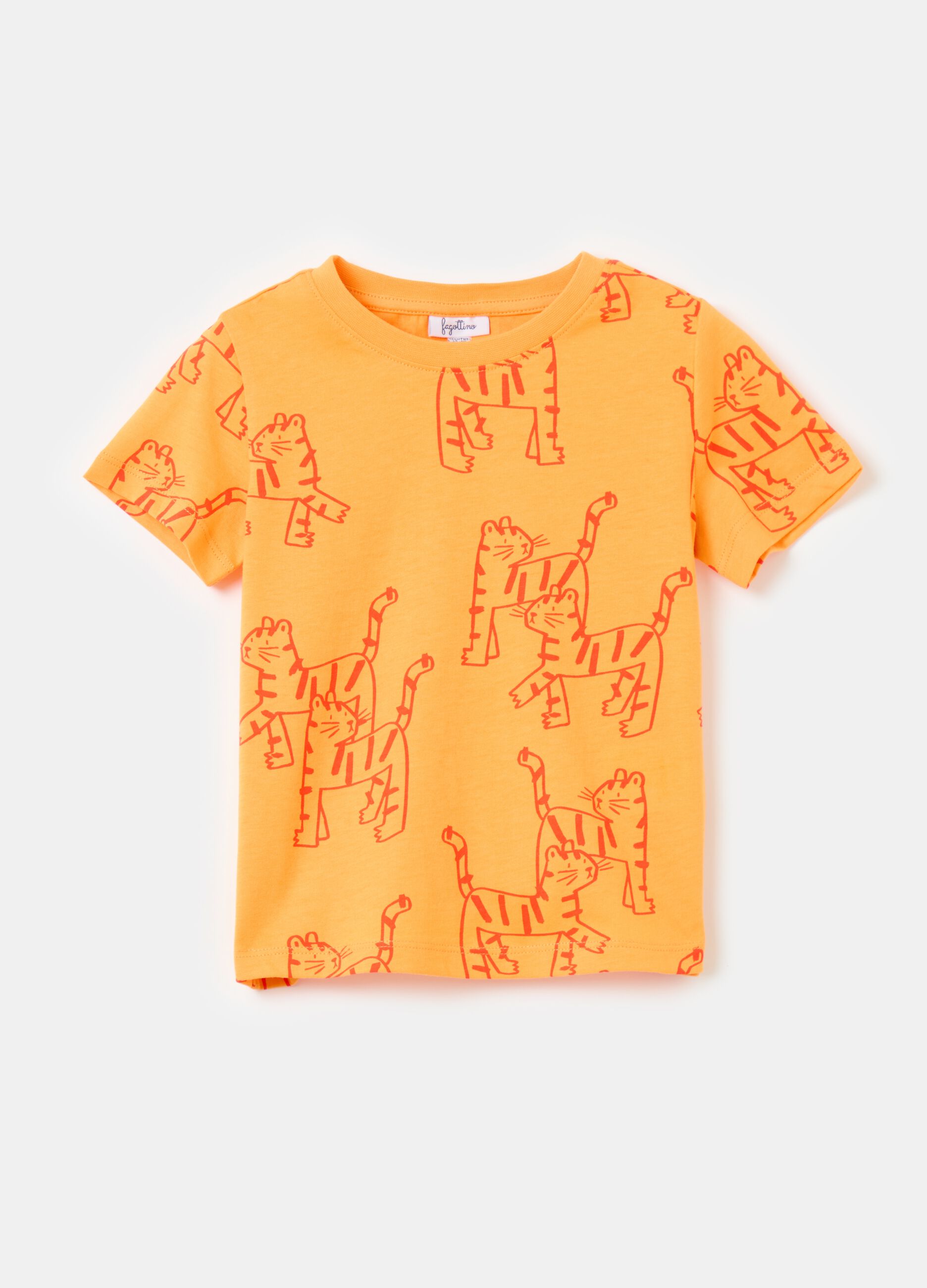 Cotton T-shirt with all-over print