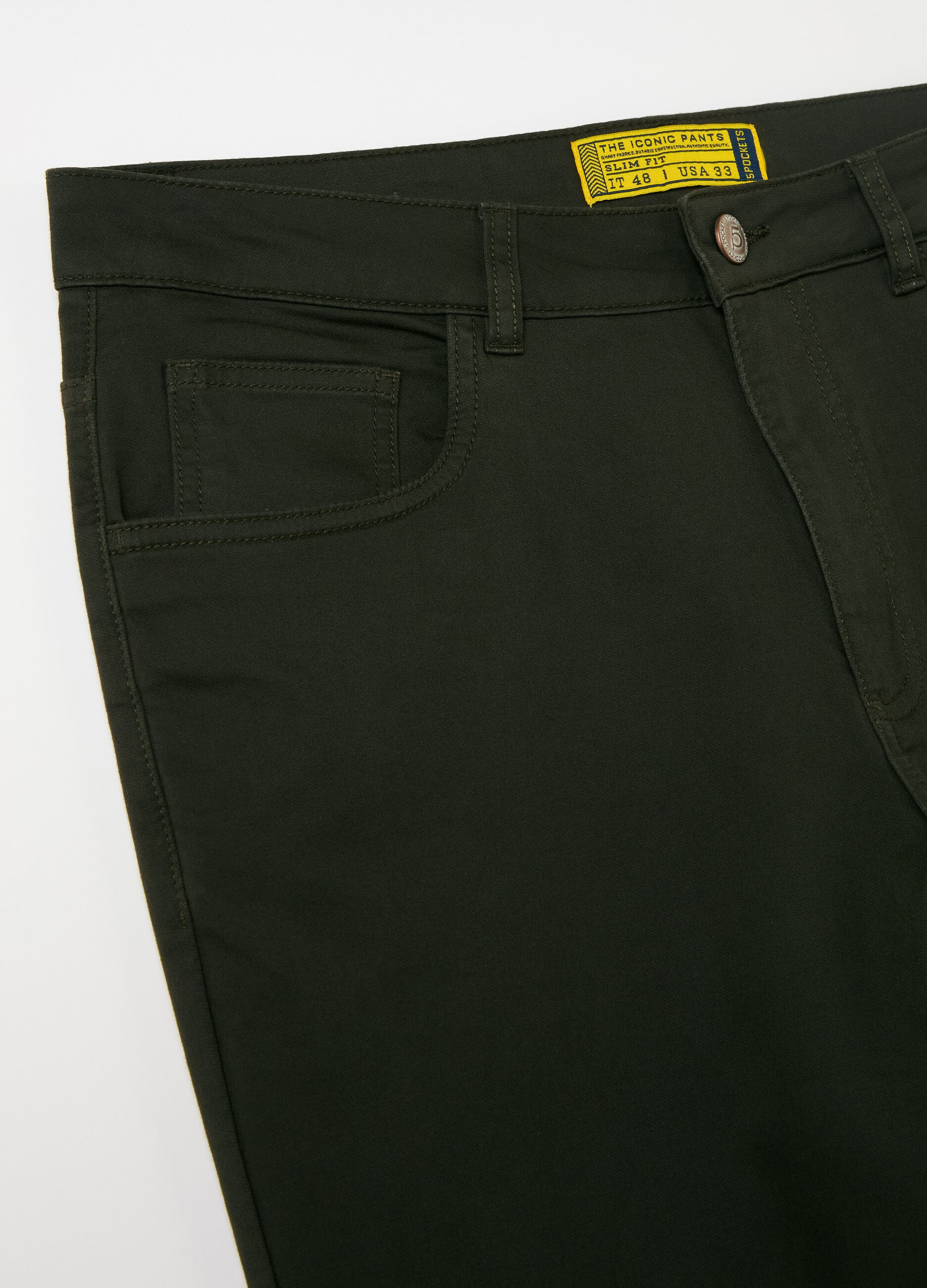 Five-pocket slim-fit trousers