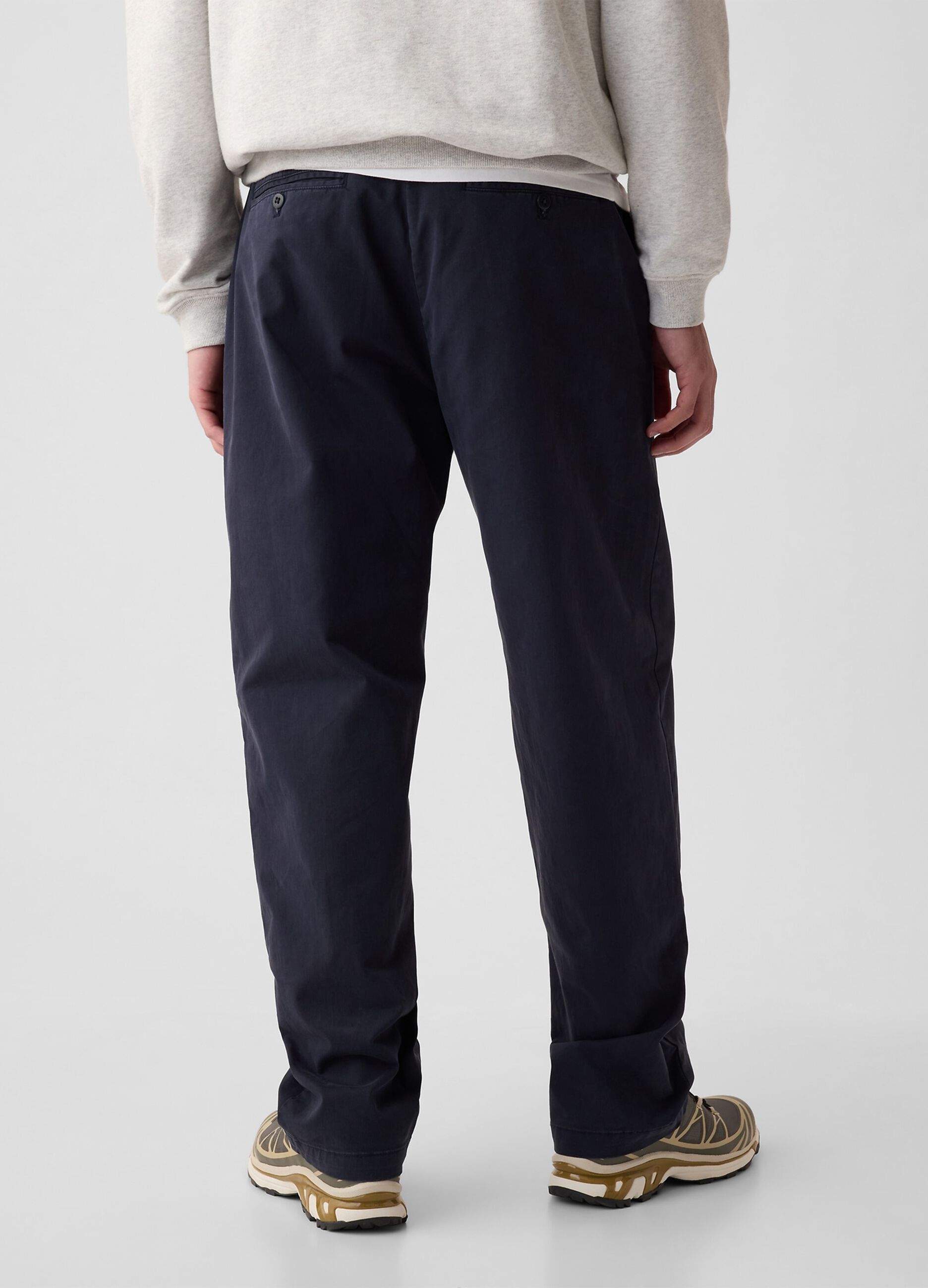 Baggy-fit trousers in stretch cotton