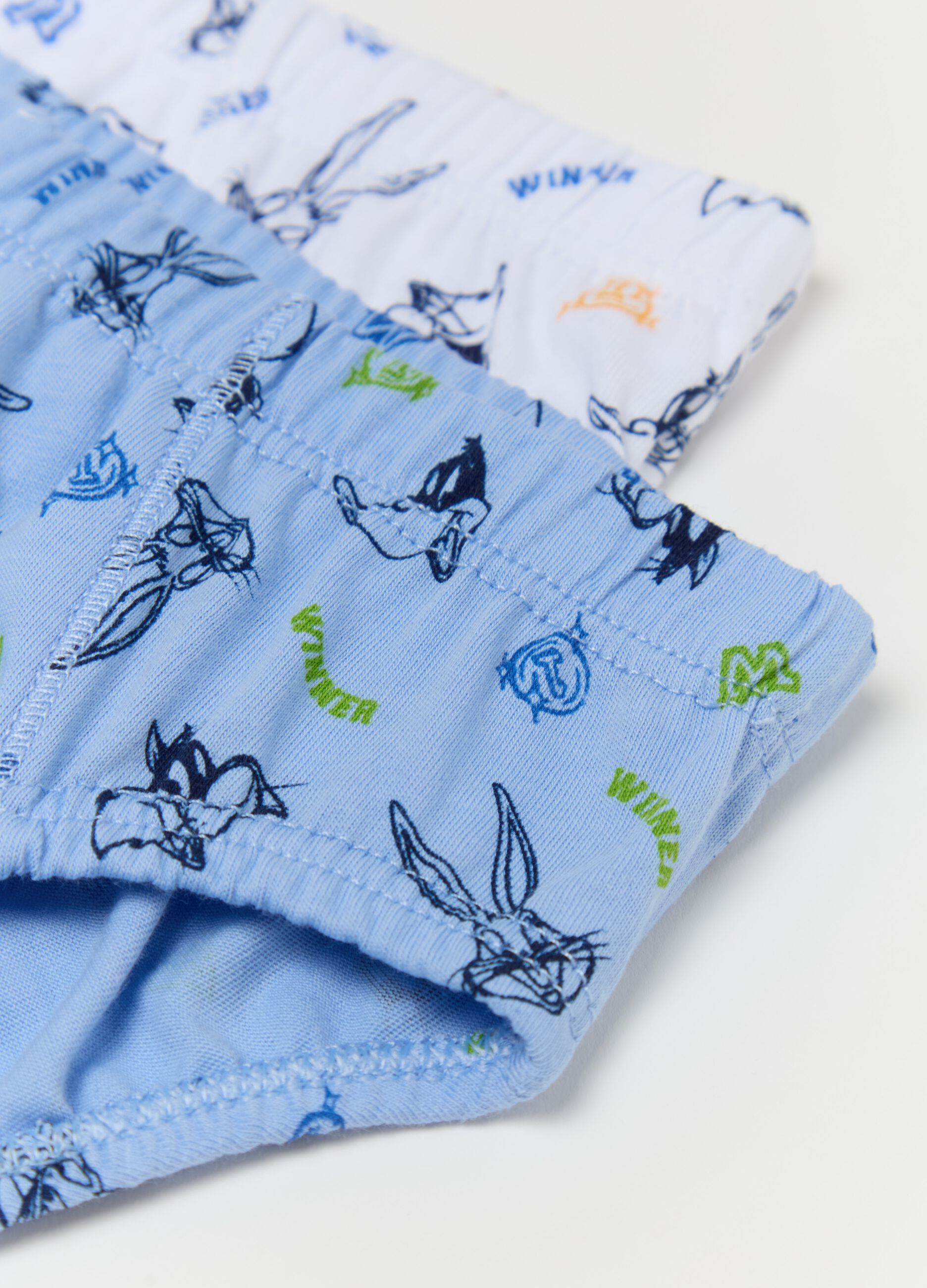 Five-pack Daffy Duck and Bugs Bunny briefs in organic cotton