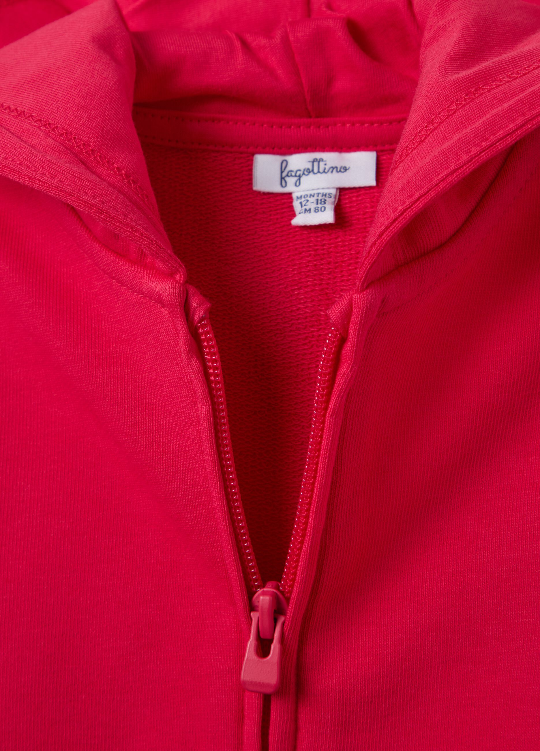 Full-zip sweatshirt in French terry with hood