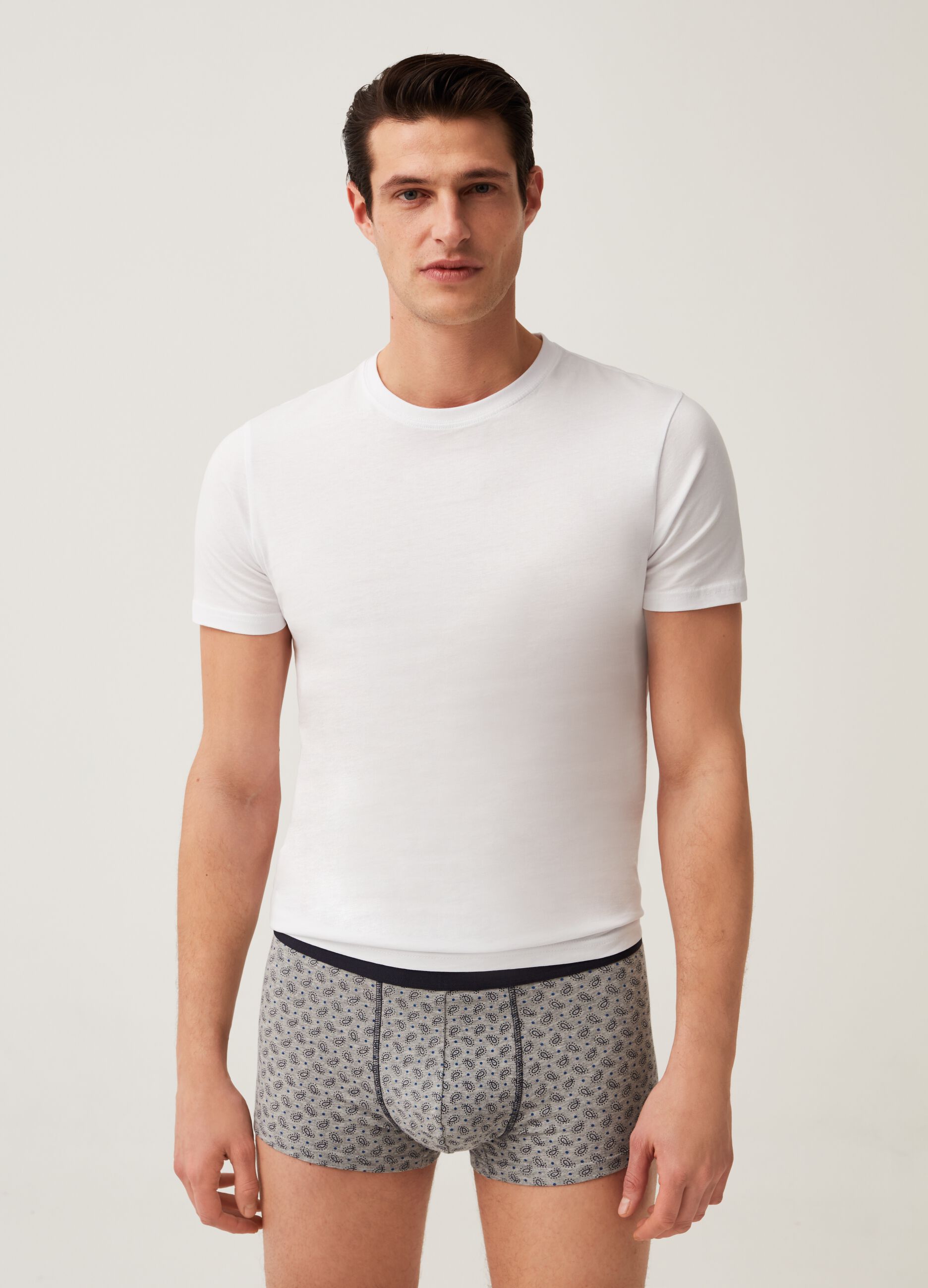 Three-Pack White Crewneck T-Shirts by Calvin Klein Underwear on Sale