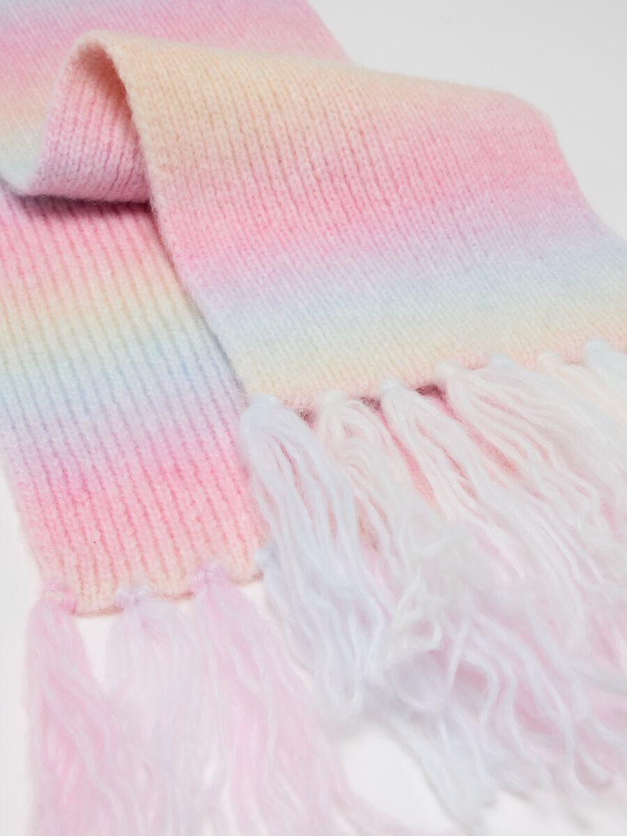 Dip-dye scarf with fringing_2