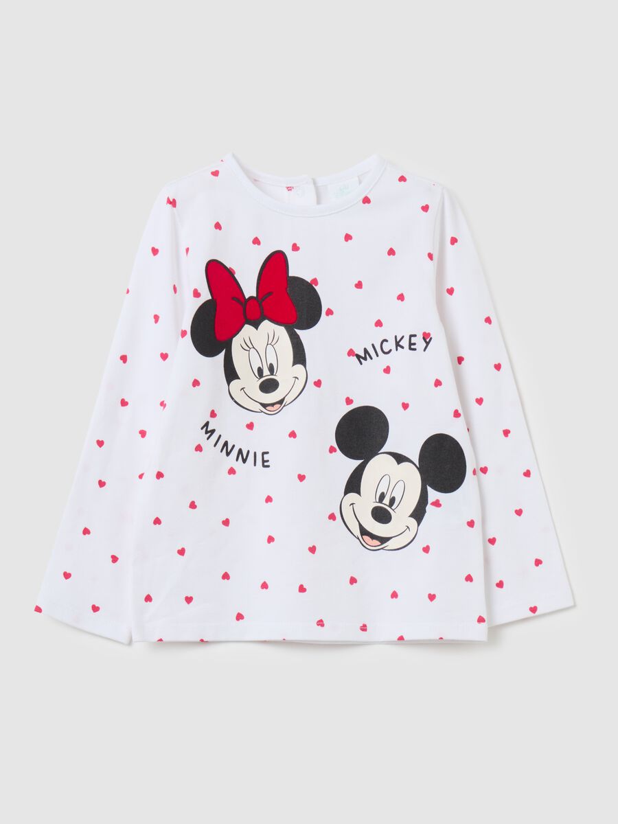 Camiseta manga larga estampado Minnie y Mickey_0