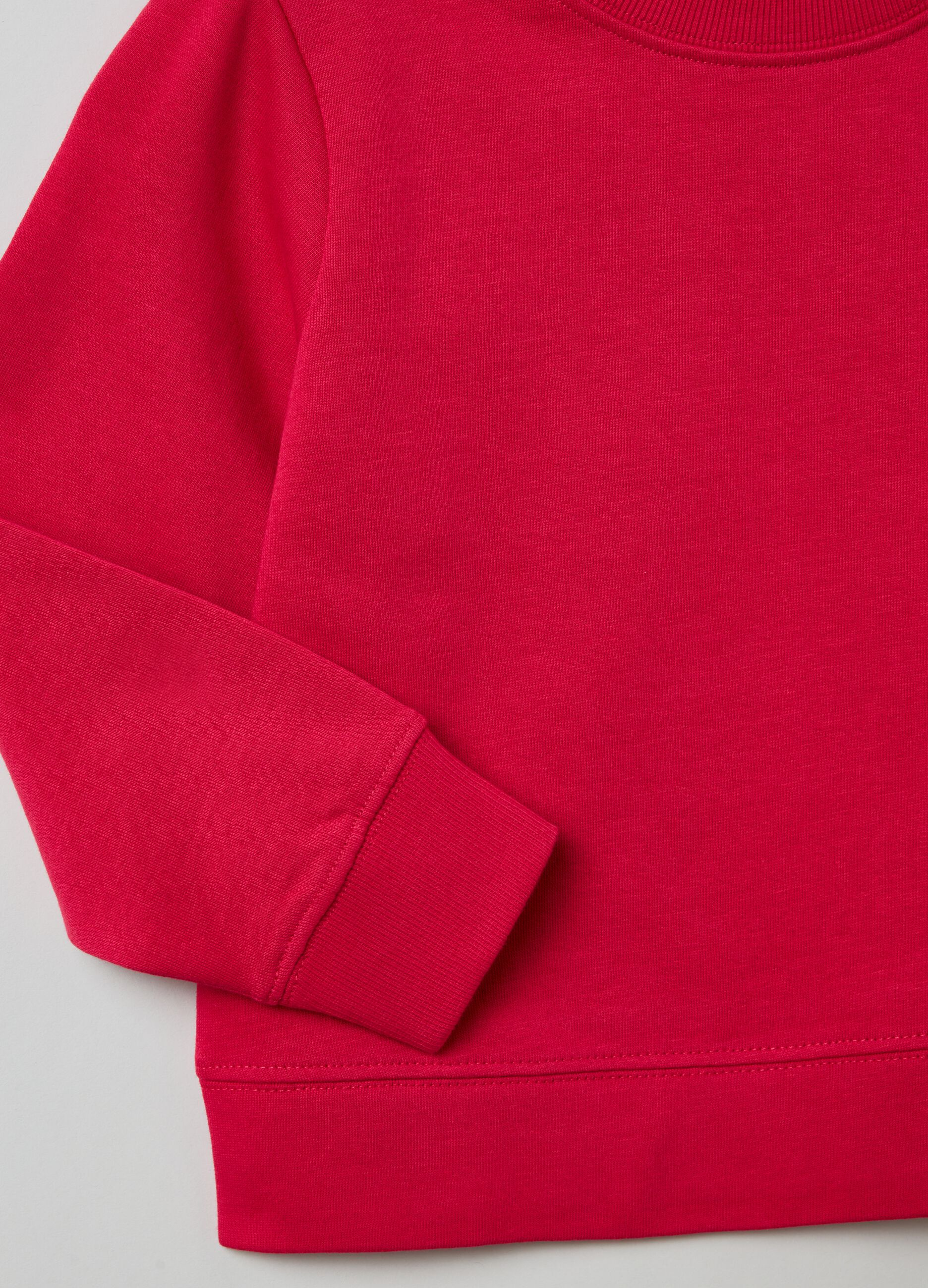 Solid colour cotton sweatshirt