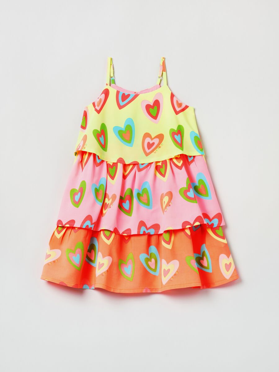 Tiered dress with Love Therapy print_0