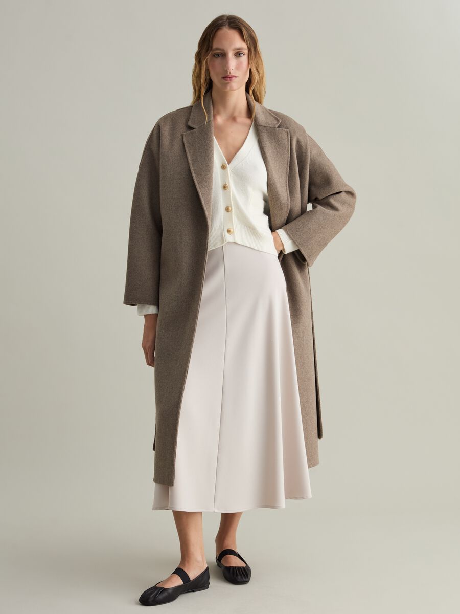 Contemporary long coat with belt_1