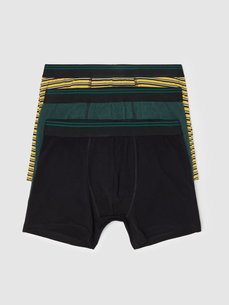 Three-pair pack midi boxer shorts with striped edging_4