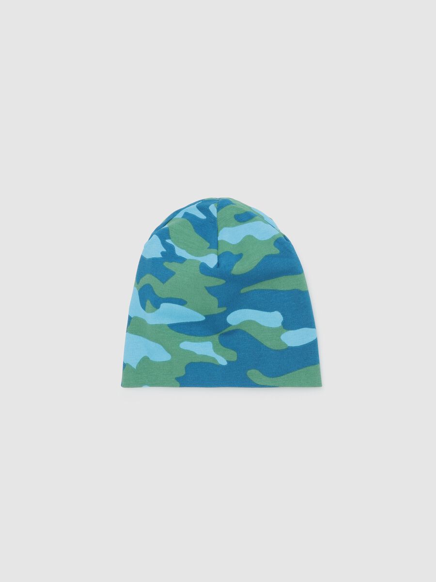 Camouflage hat in organic cotton_0