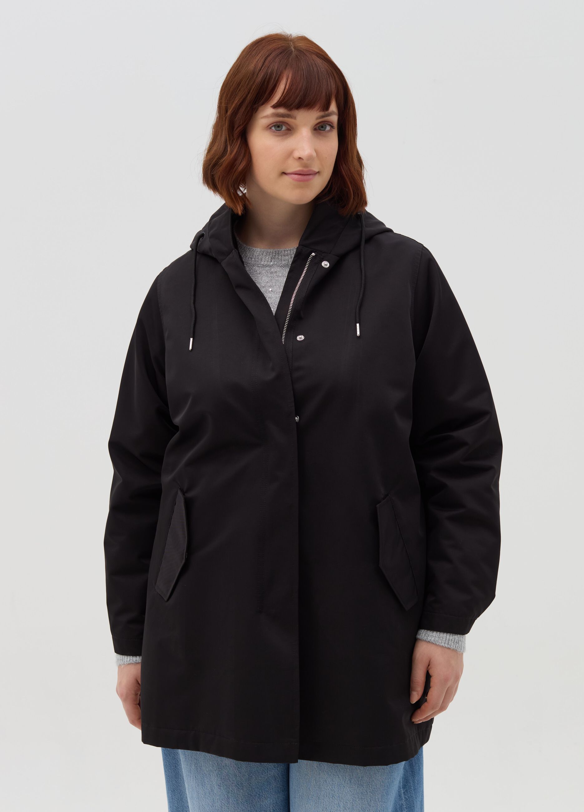 Curvy waterproof parka