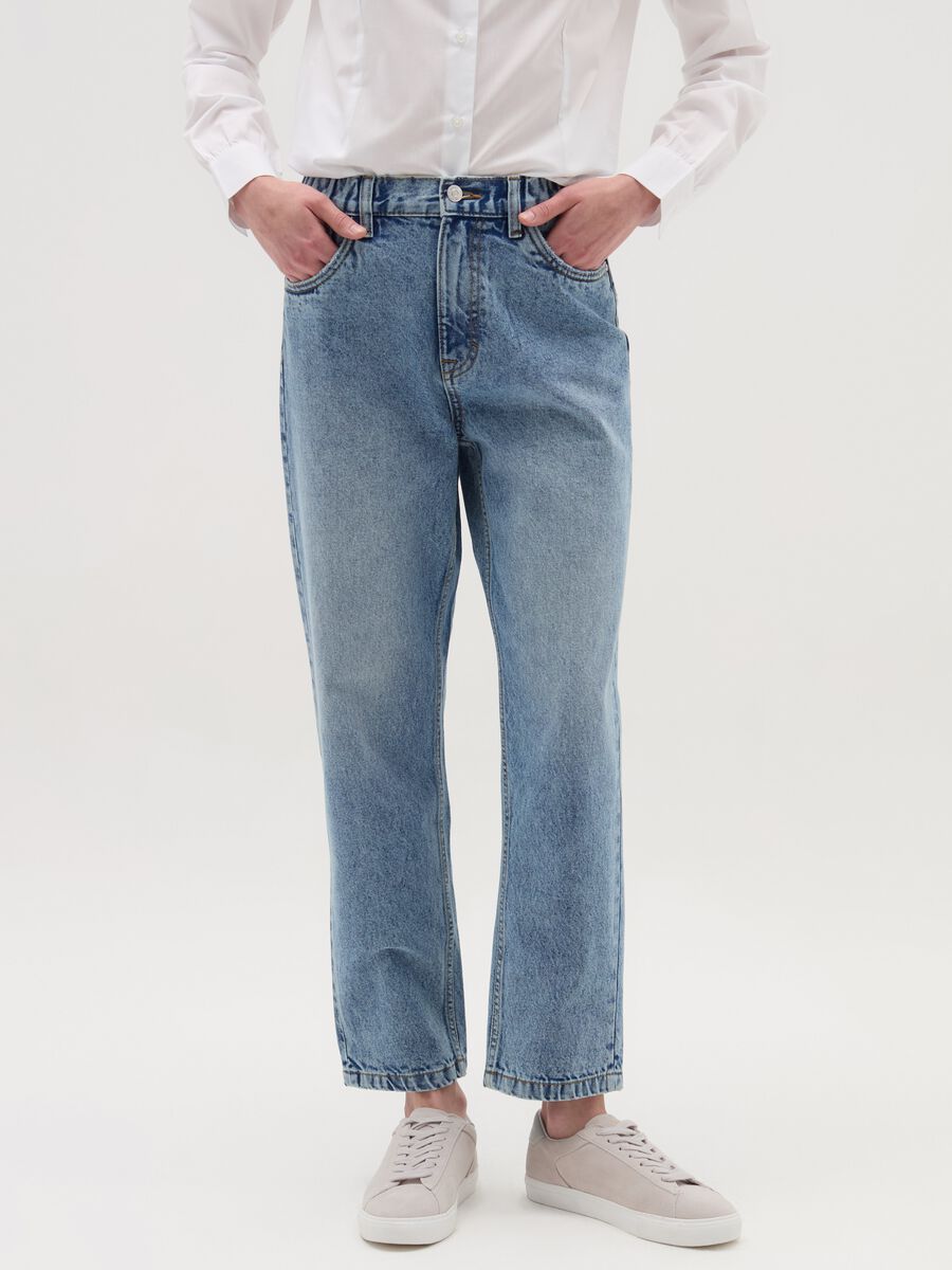 Mum-fit acid wash jeans_1