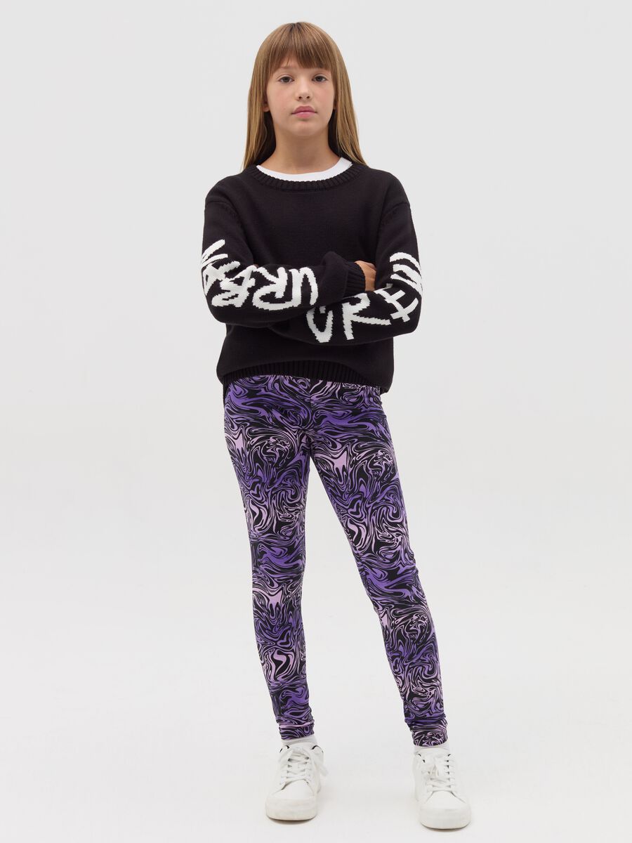 Leggings with all-over print_0