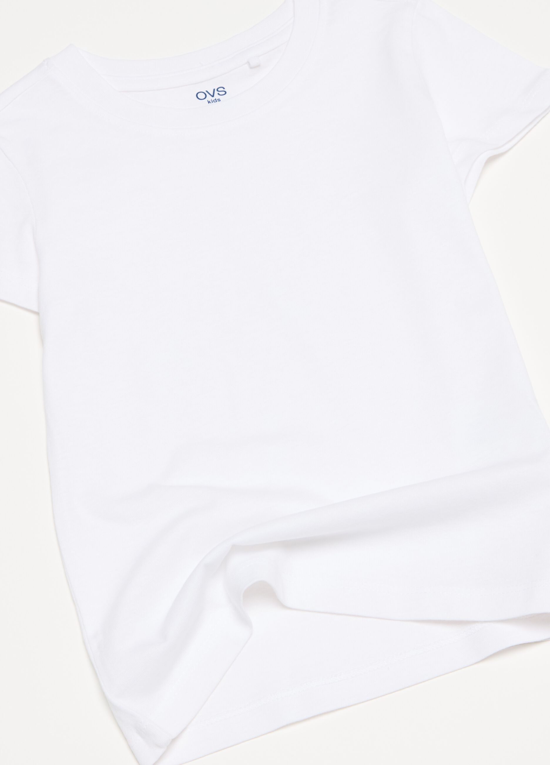 Cotton T-shirt with round neck