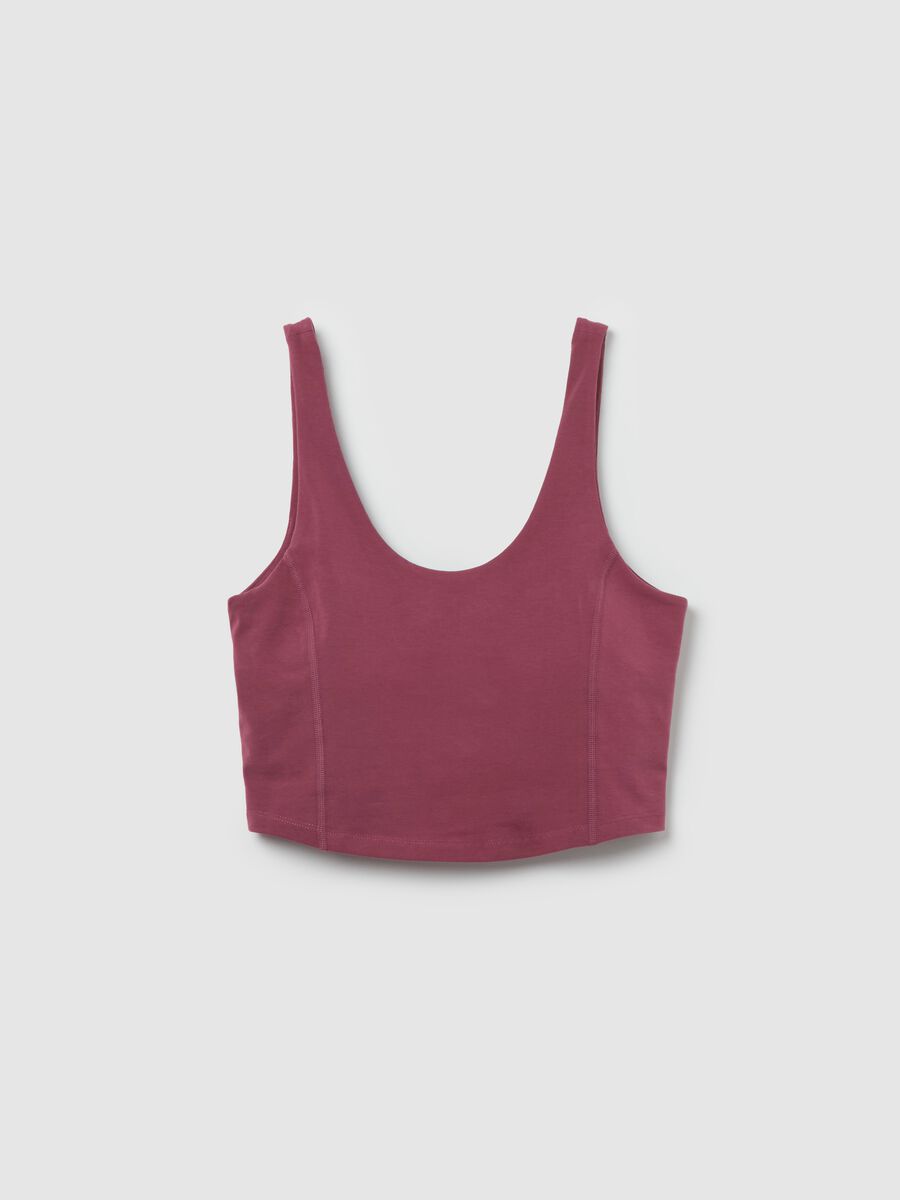 Crop top in stretch organic cotton_4