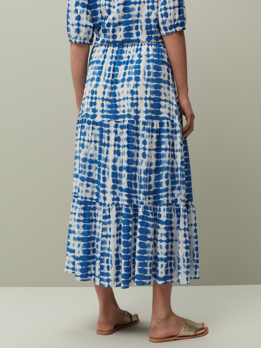 Tiered midi skirt with pattern_2