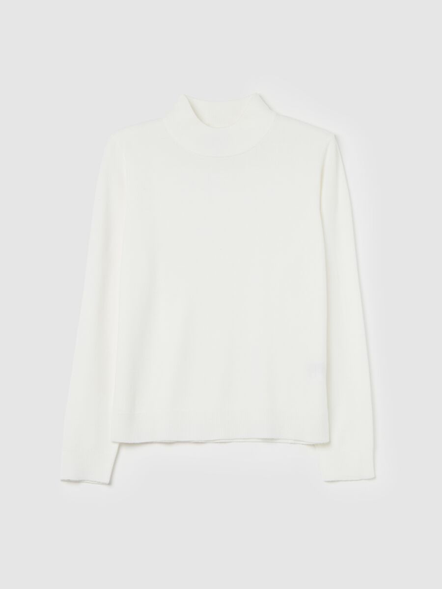 Long-sleeved top with mock neck_4