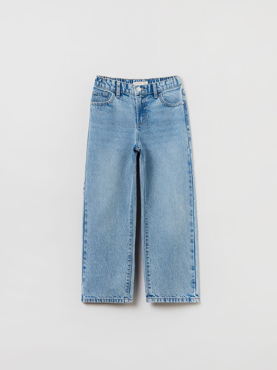 Five-pocket, culotte jeans._0