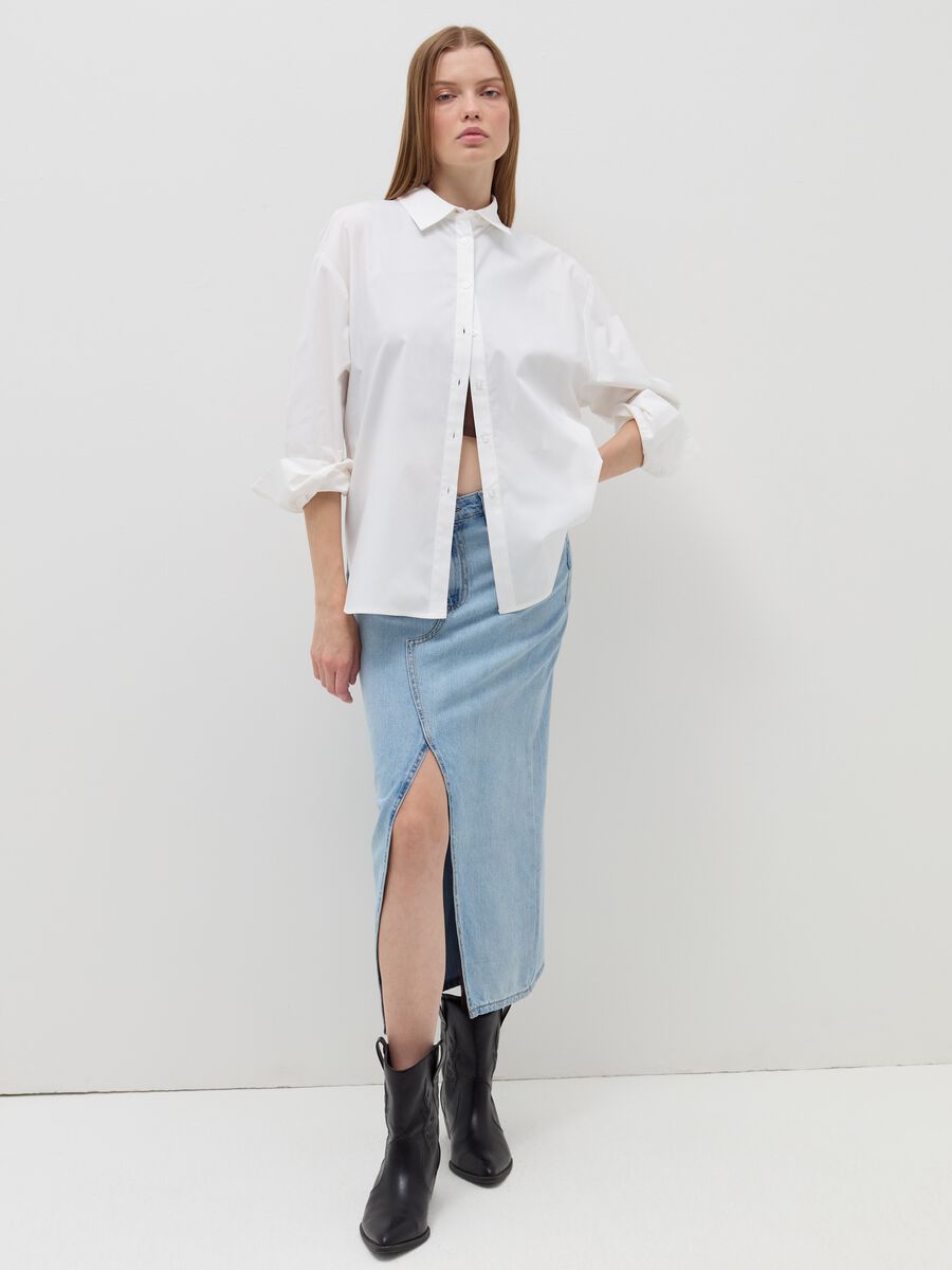 Oversized shirt in poplin_0