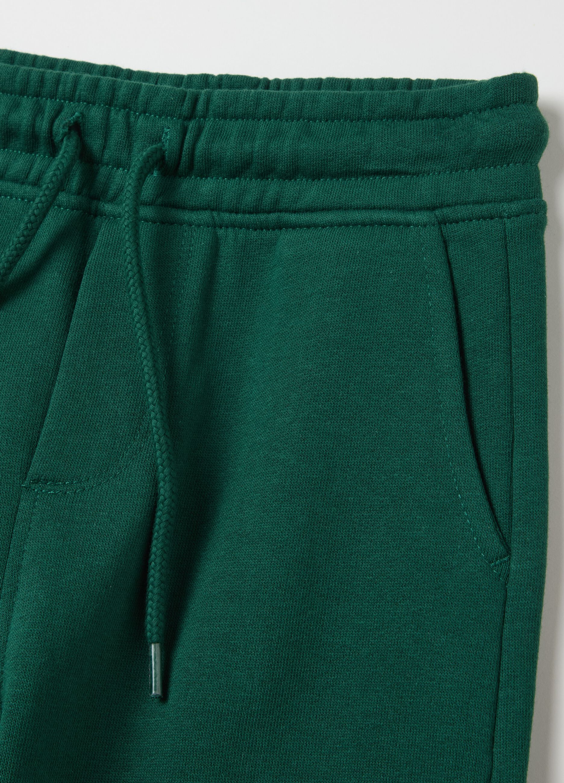 Fleece joggers with drawstring