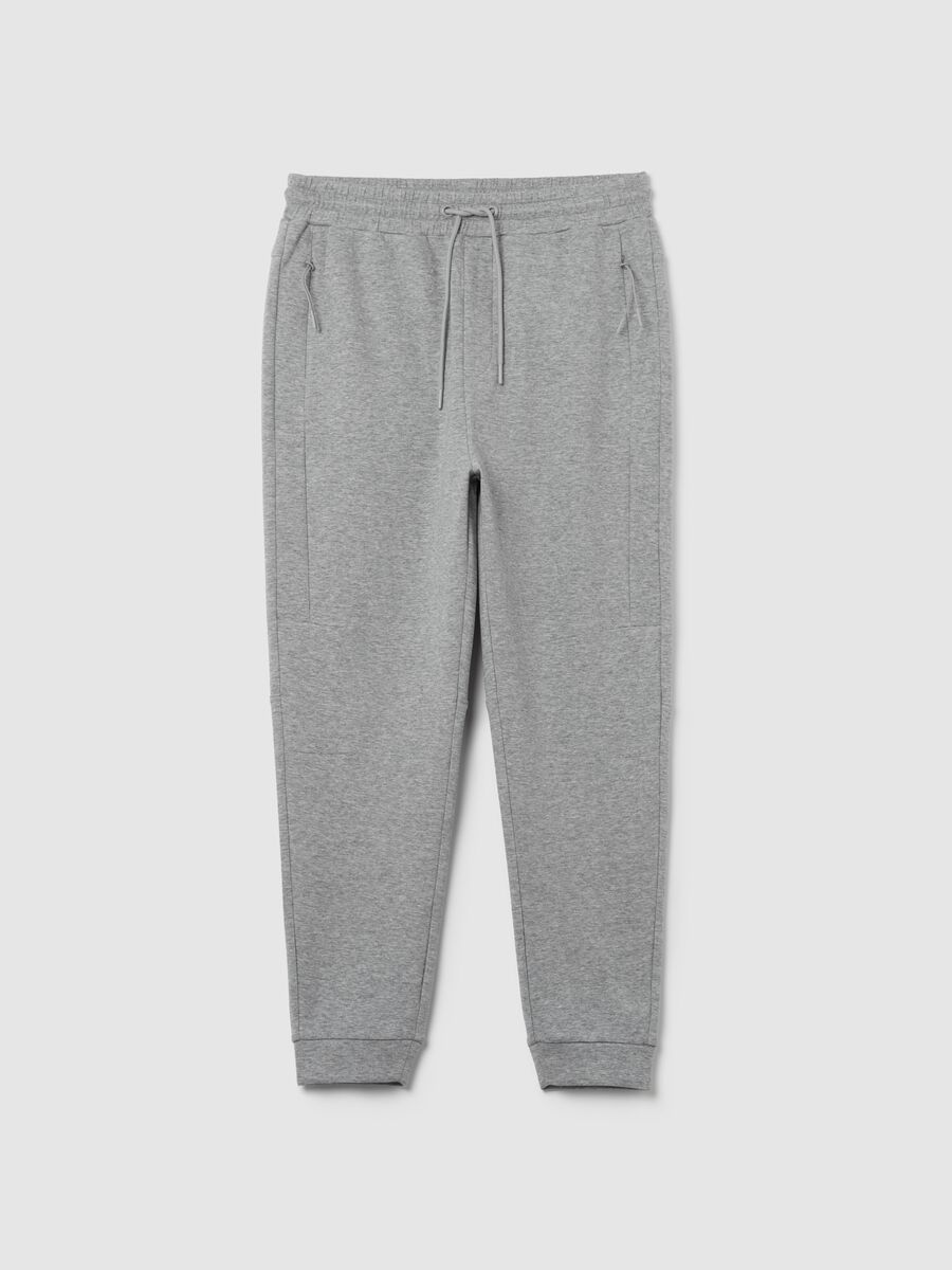 Fleece joggers with drawstring_4