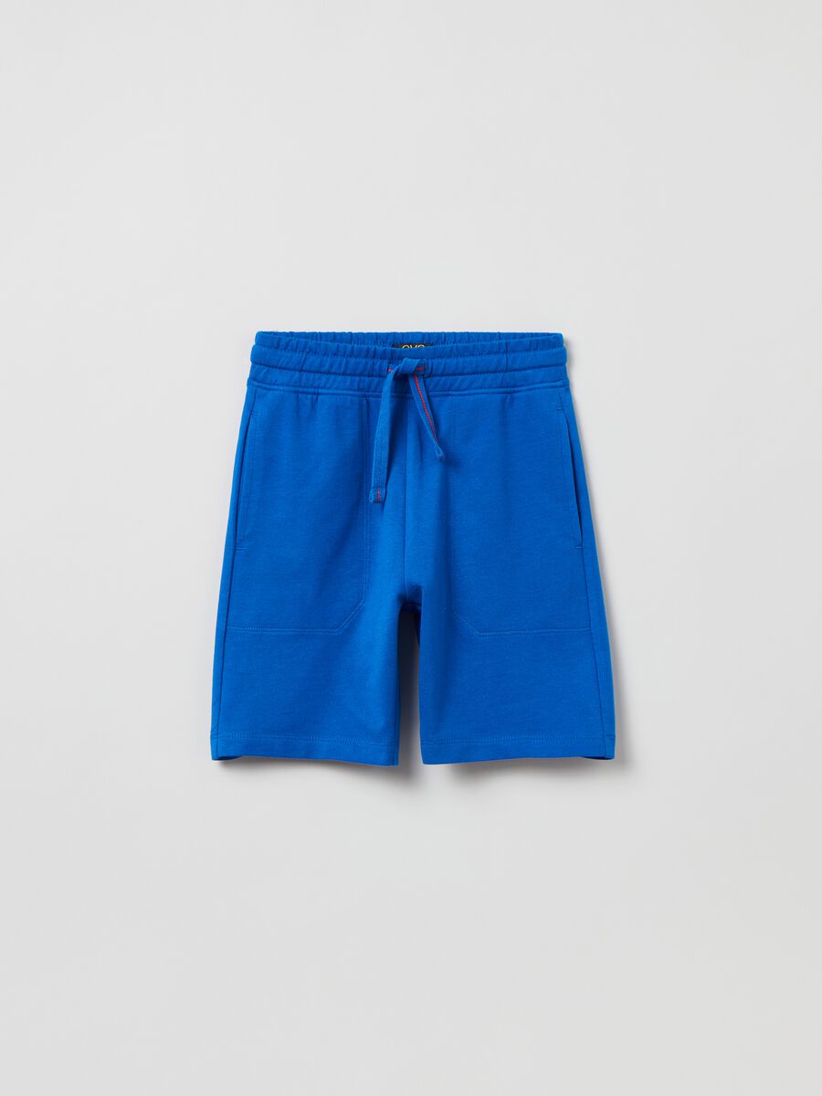 Fleece shorts with drawstring_0