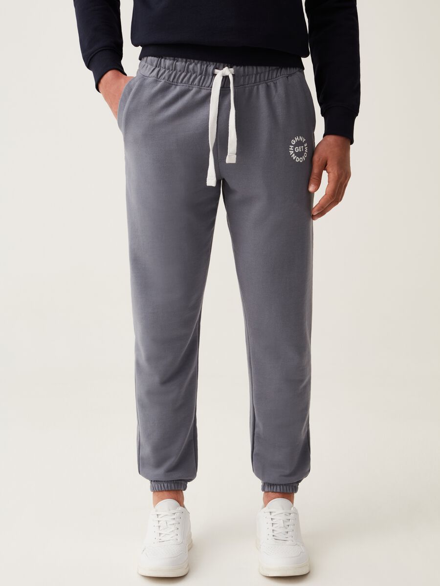 Grand&Hills fleece joggers with print_1