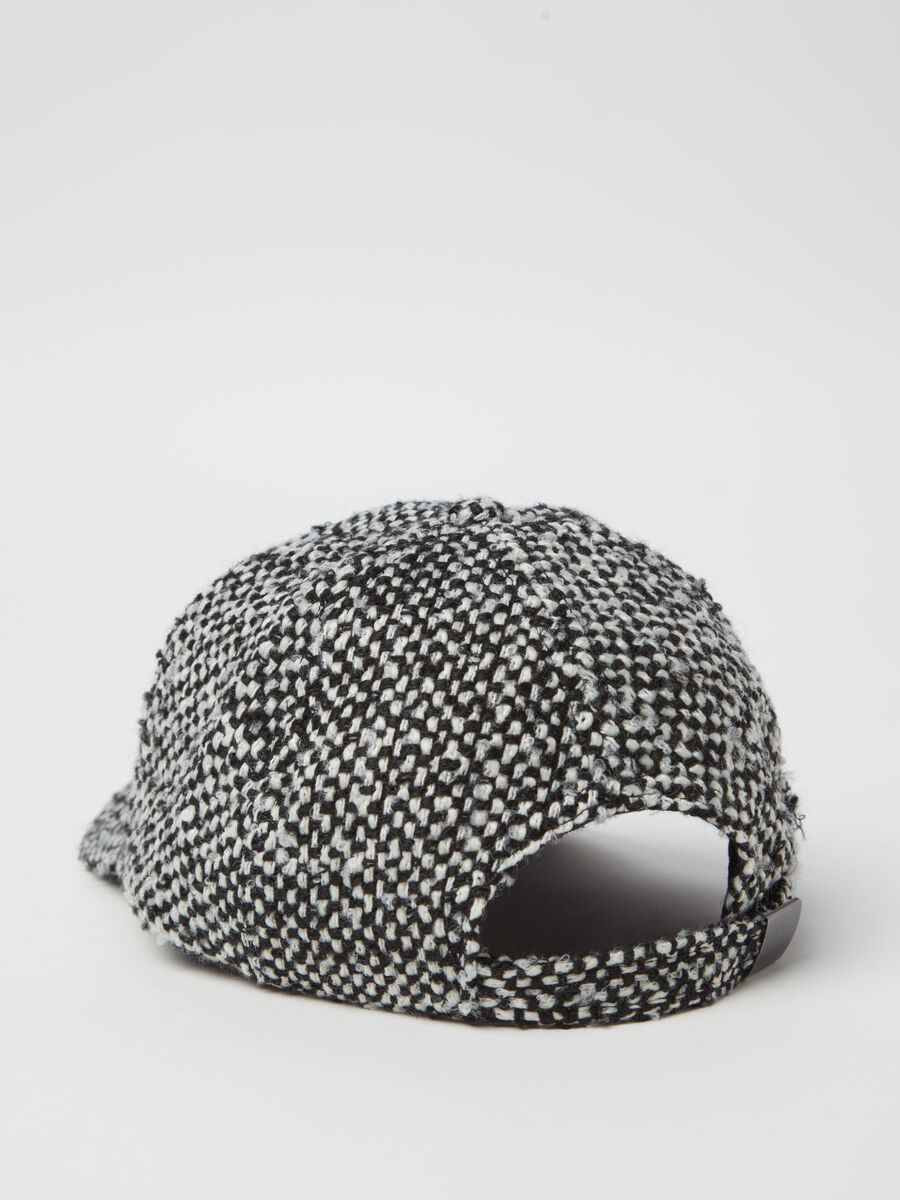 Gorra de béisbol de tweed bicolor_1