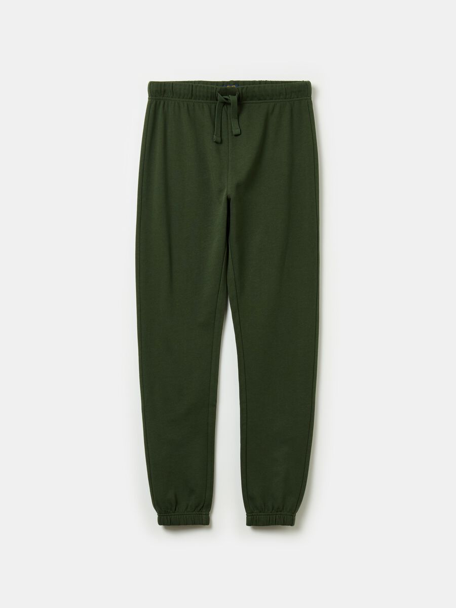 Joggers with drawstring and elasticated trims_0