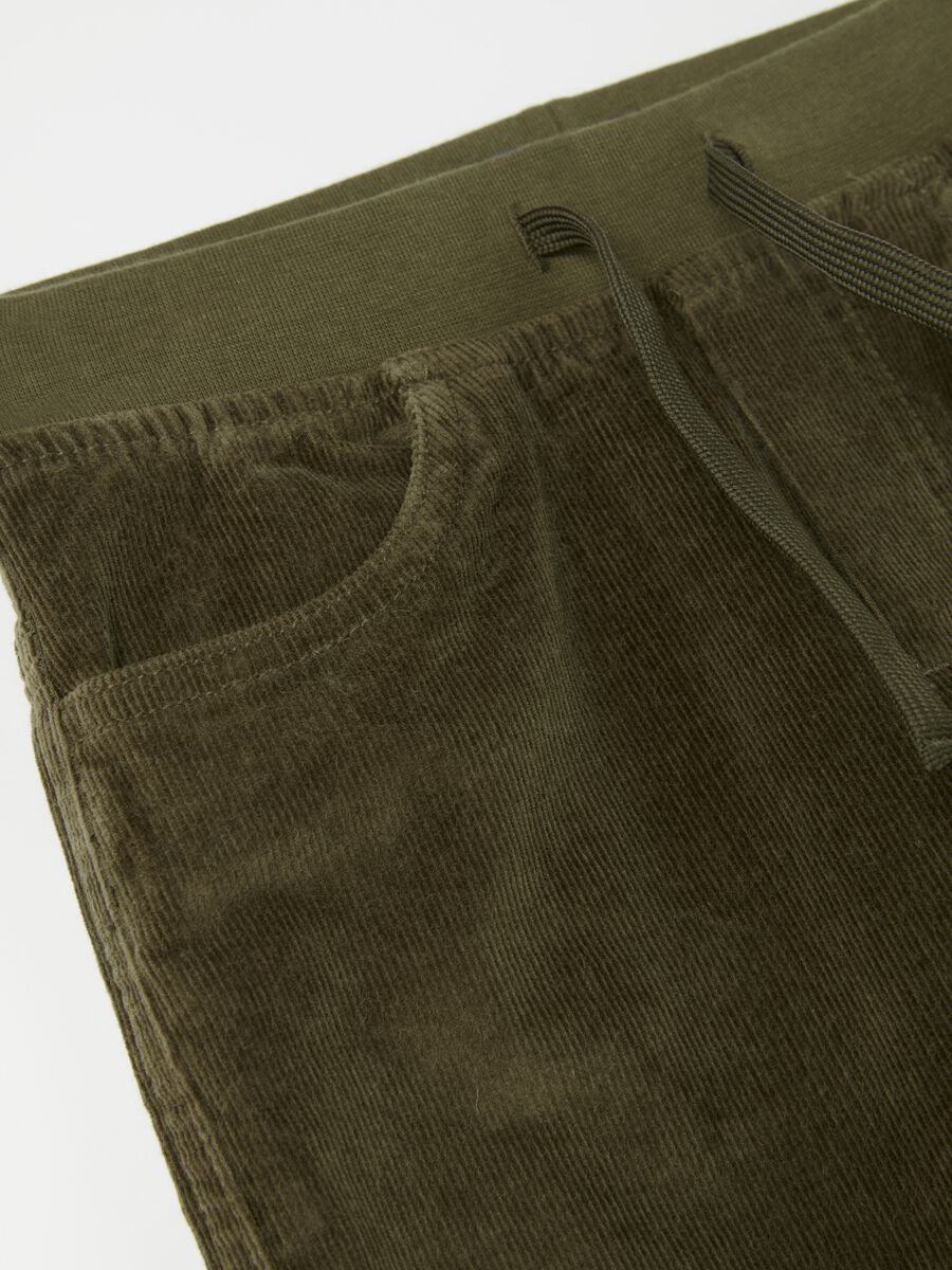 Corduroy joggers with drawstring_2