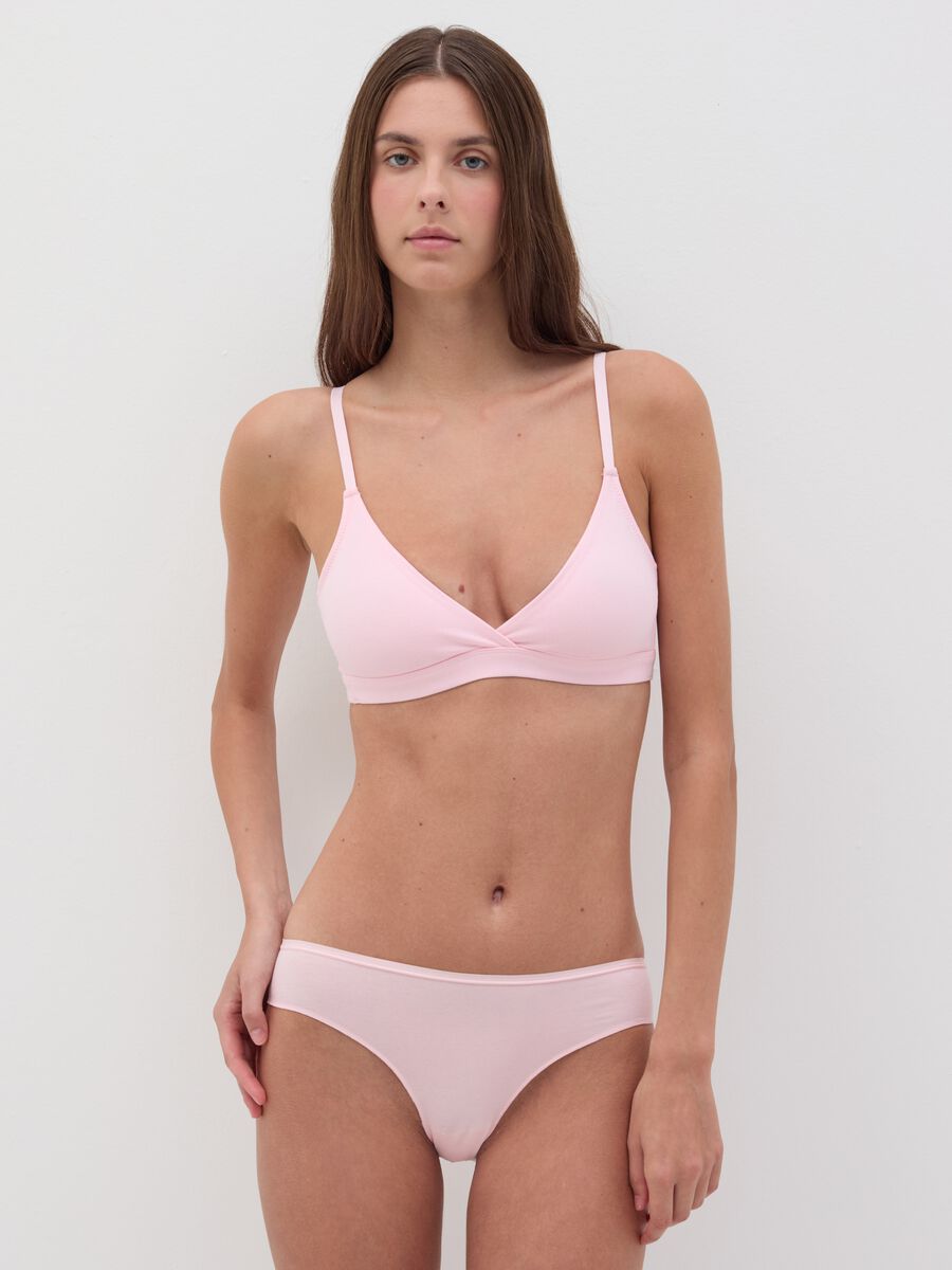 The Triangle solid colour semi-padded bra_0