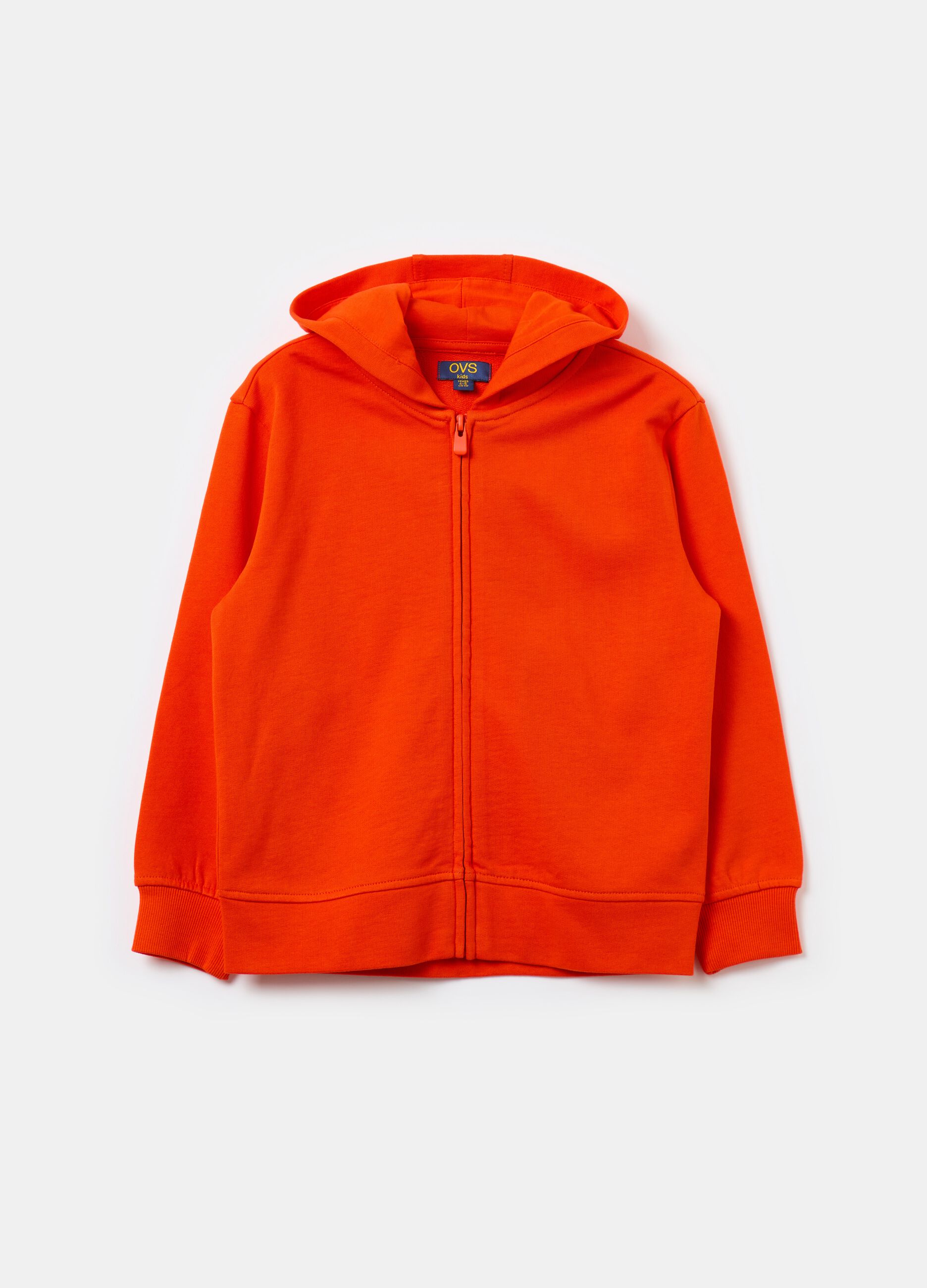 Full-zip sweatshirt in French terry with hood