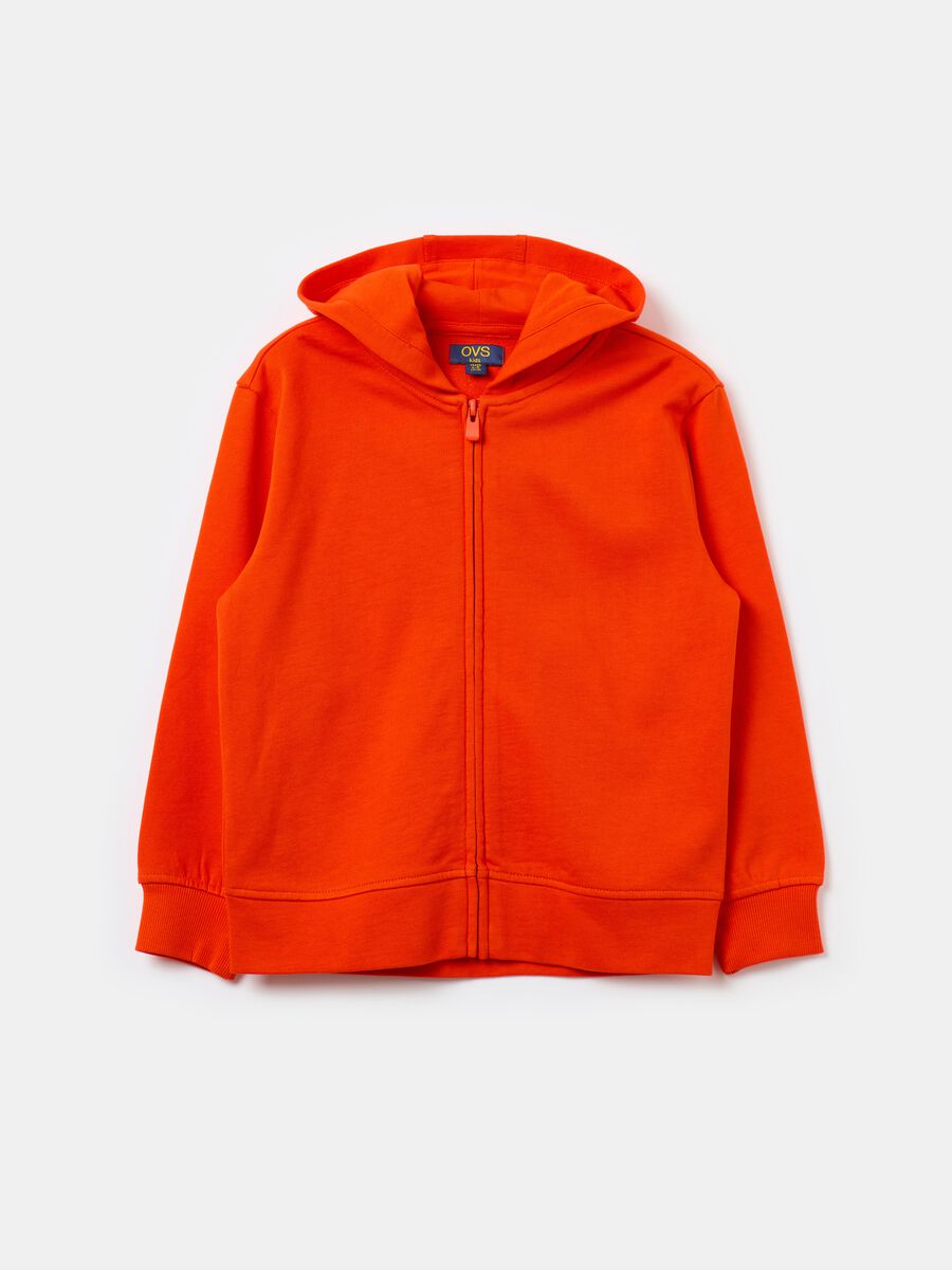 Full-zip sweatshirt in French terry with hood_0