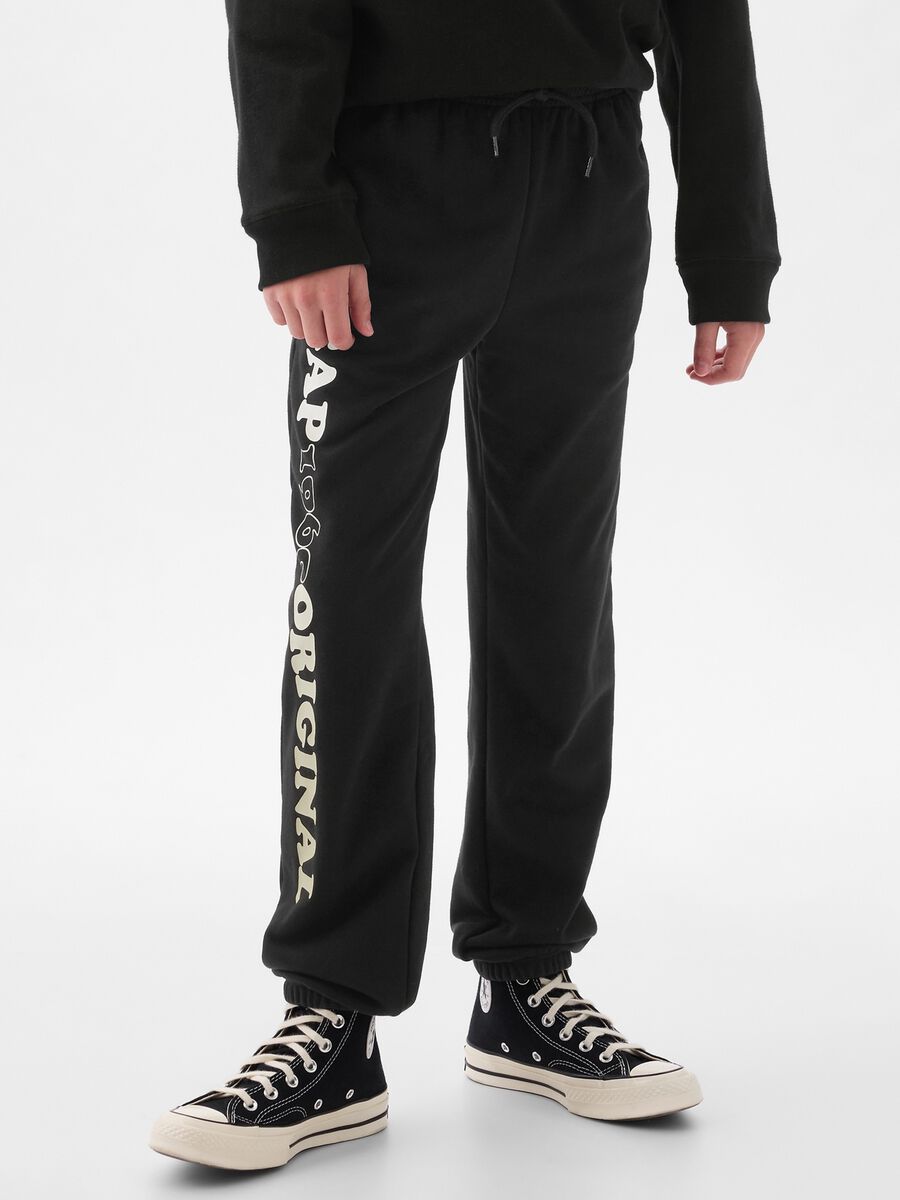 Joggers con coulisse e stampa logo_1