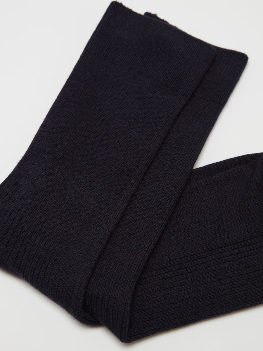 Stretch midi socks with ribbing_2