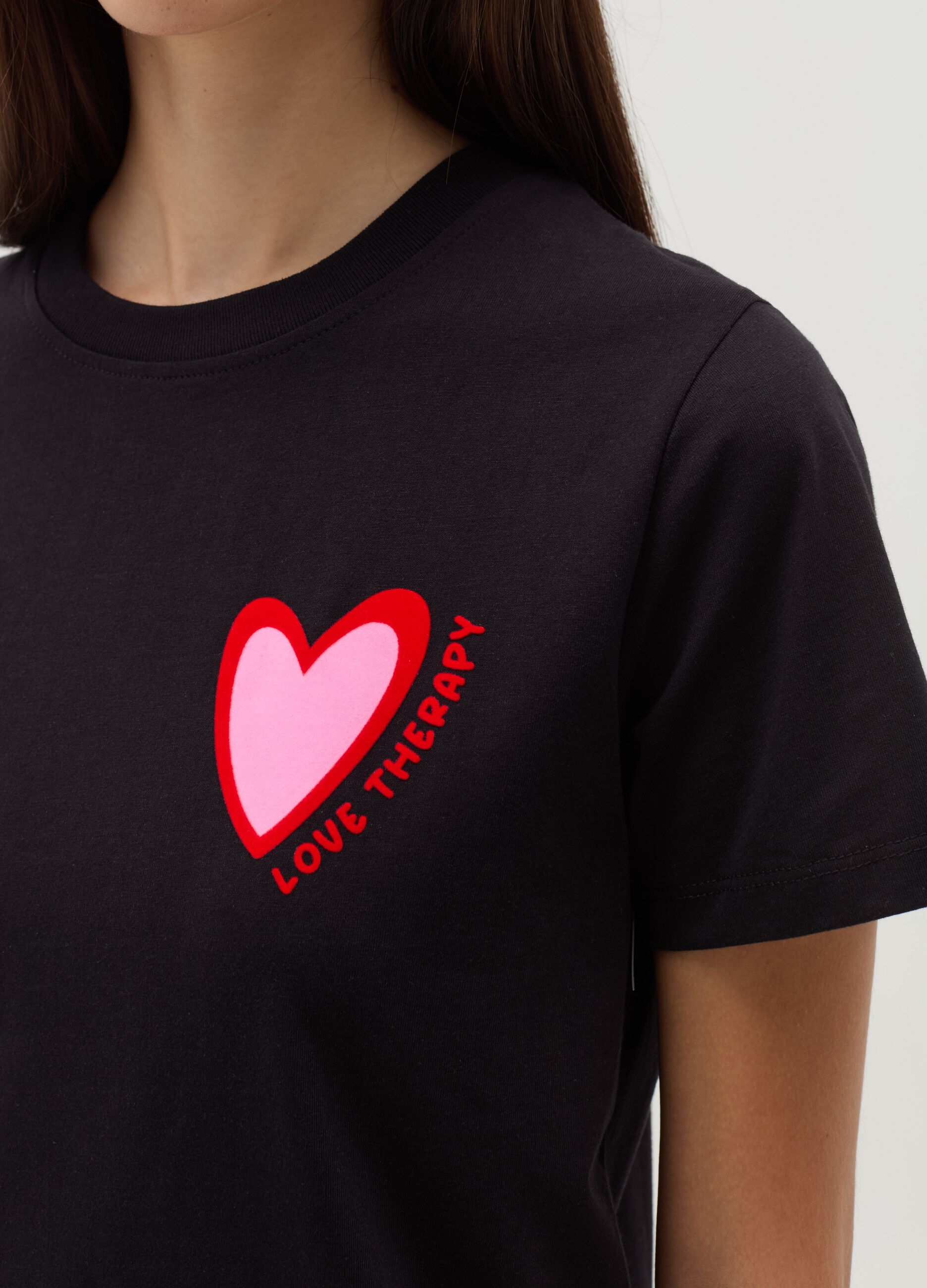 T-shirt with heart print