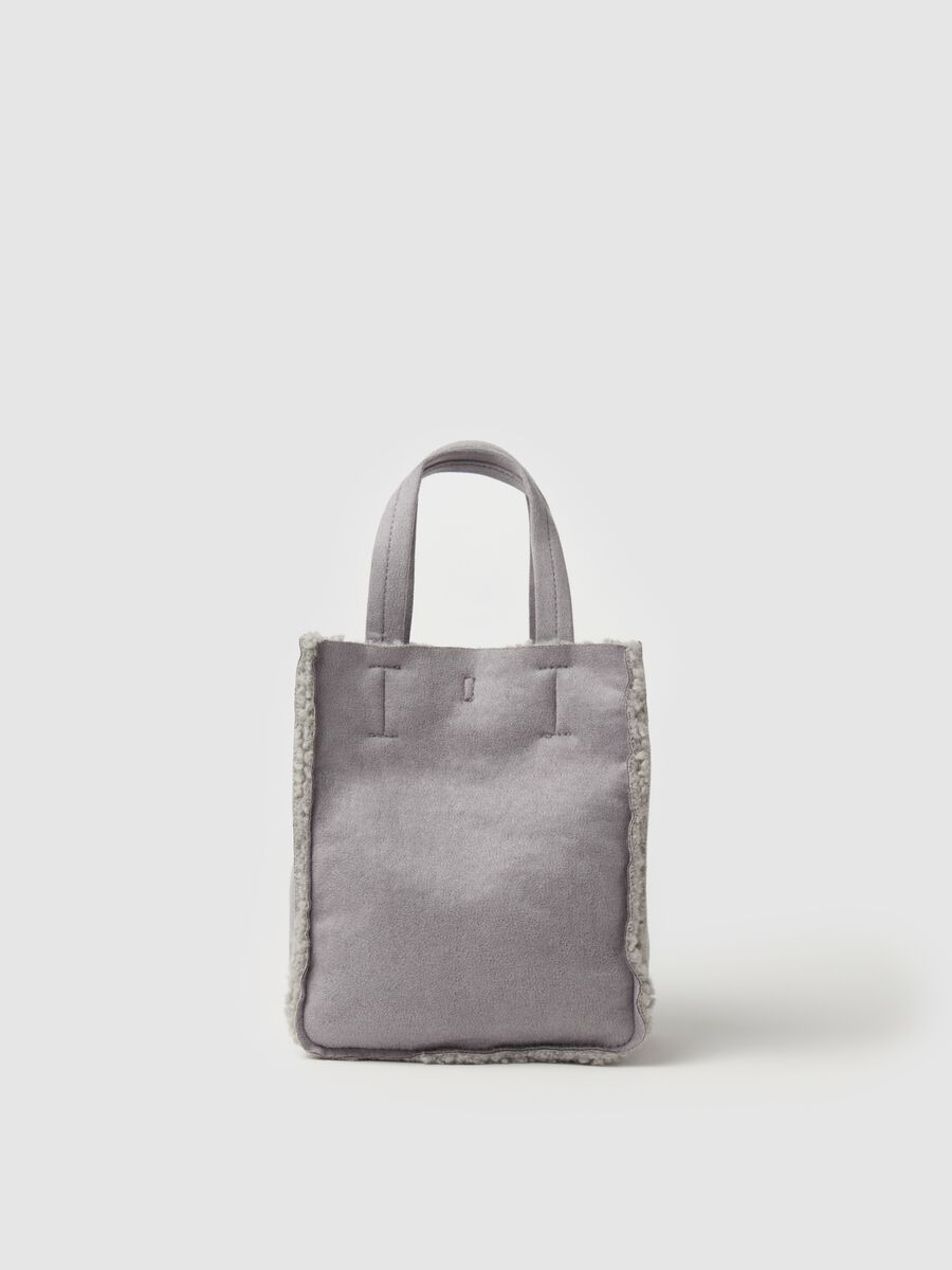 Mini tote bag con interno in sherpa_1