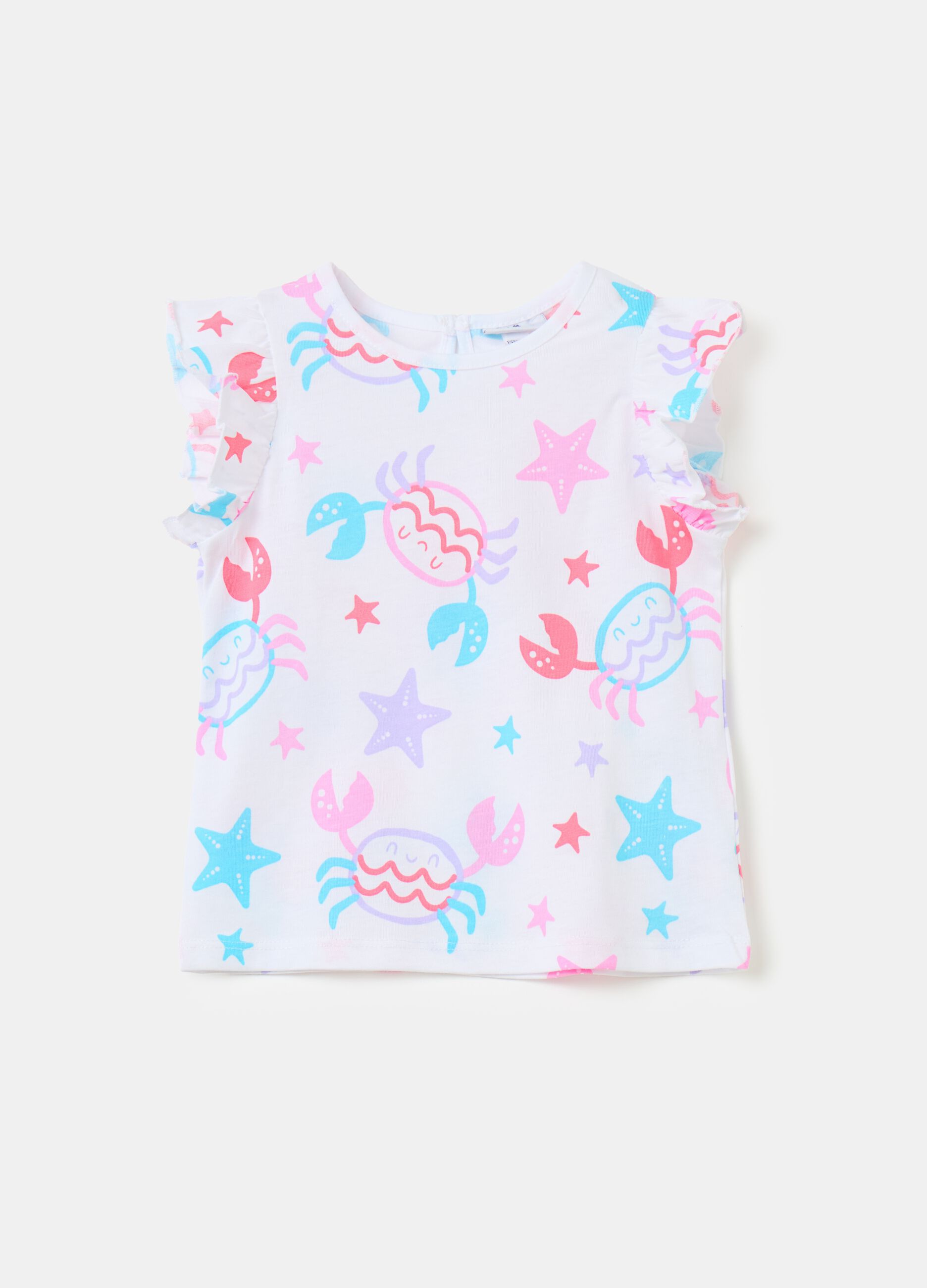 100% cotton tank top with print