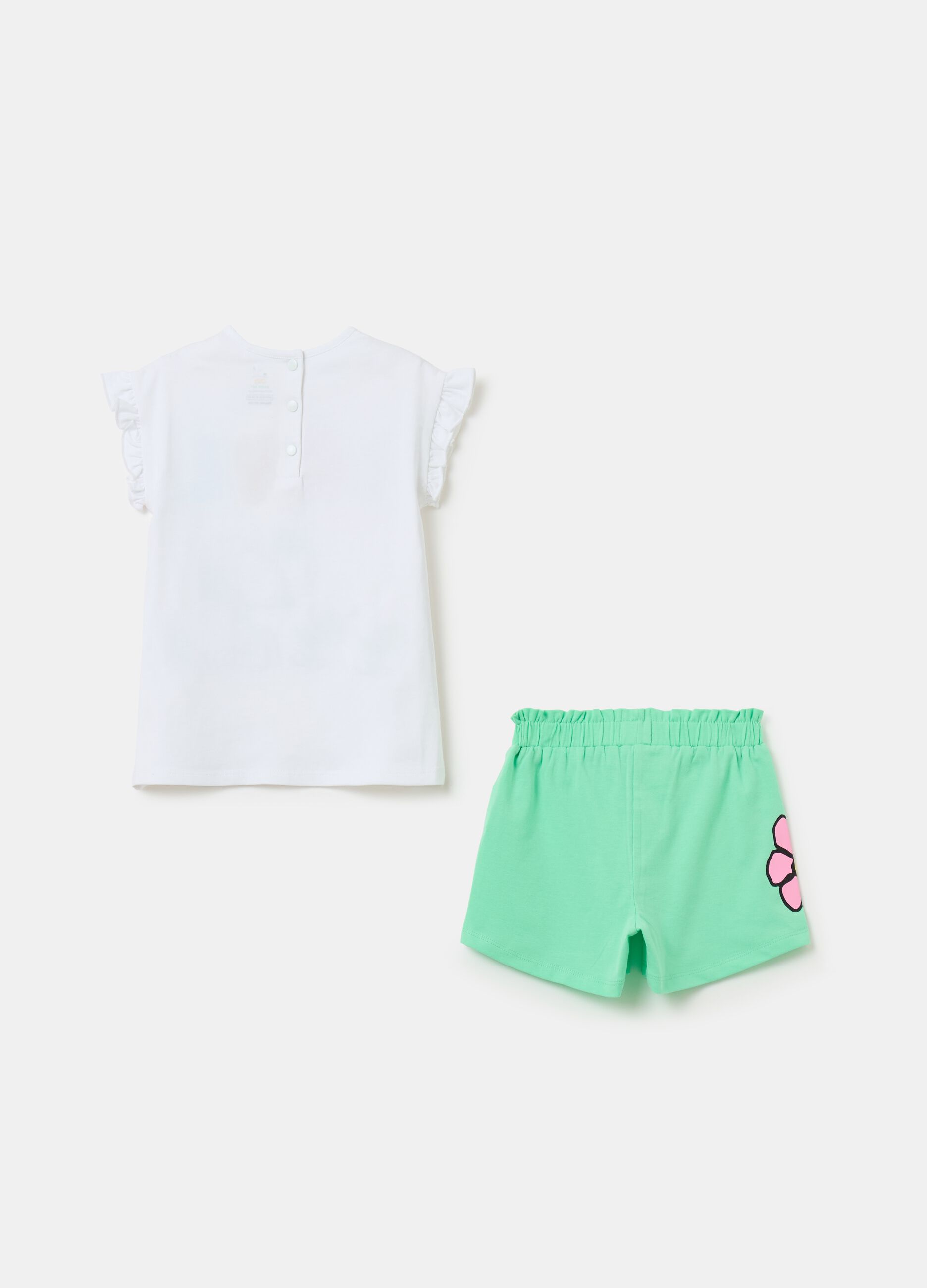 Jogging set with frills and Snoopy print